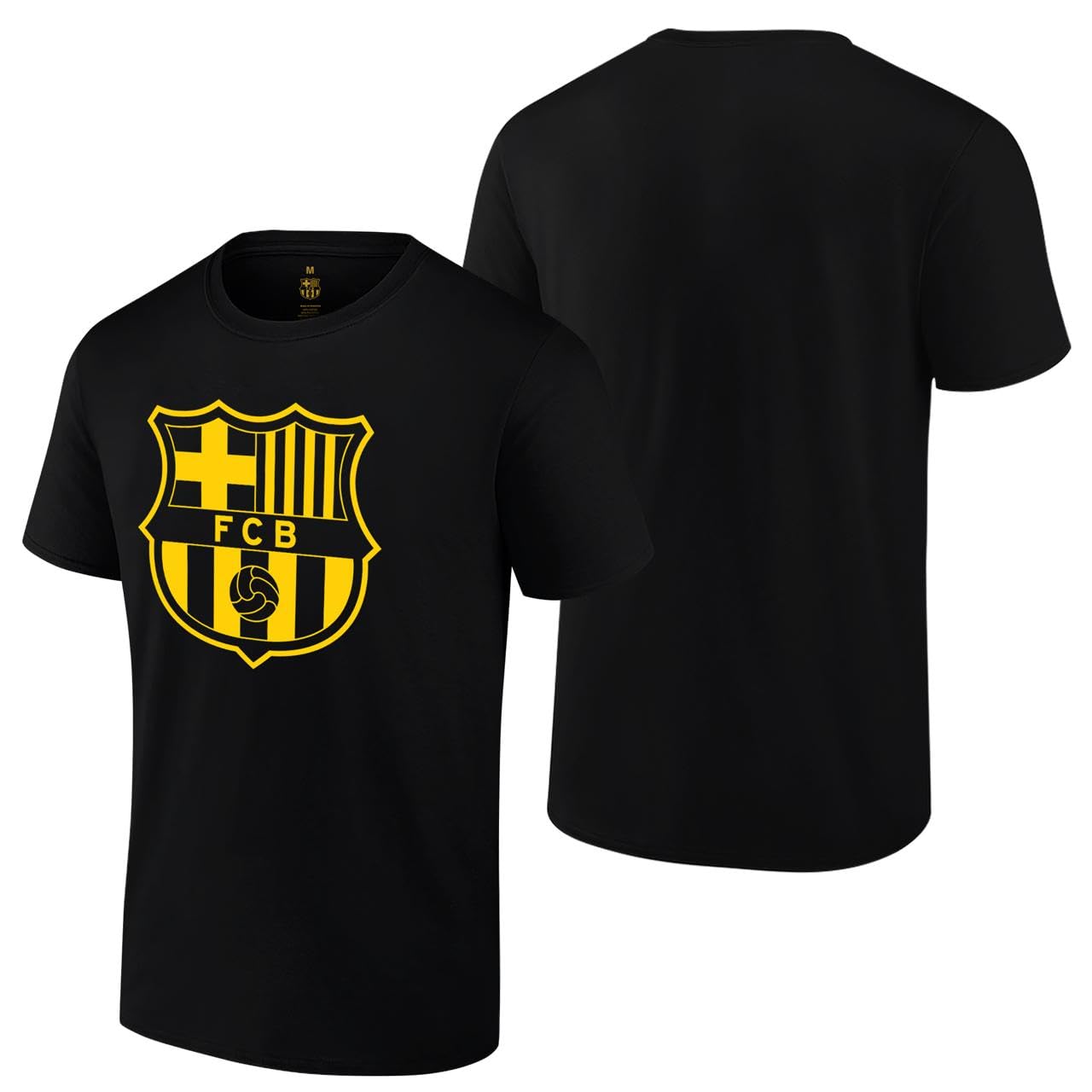 Official FC Barcelona Logo T-Shirt - Men's Football Jersey - Comfortable Cotton Soccer Shirt for Fans, Training & Match Days