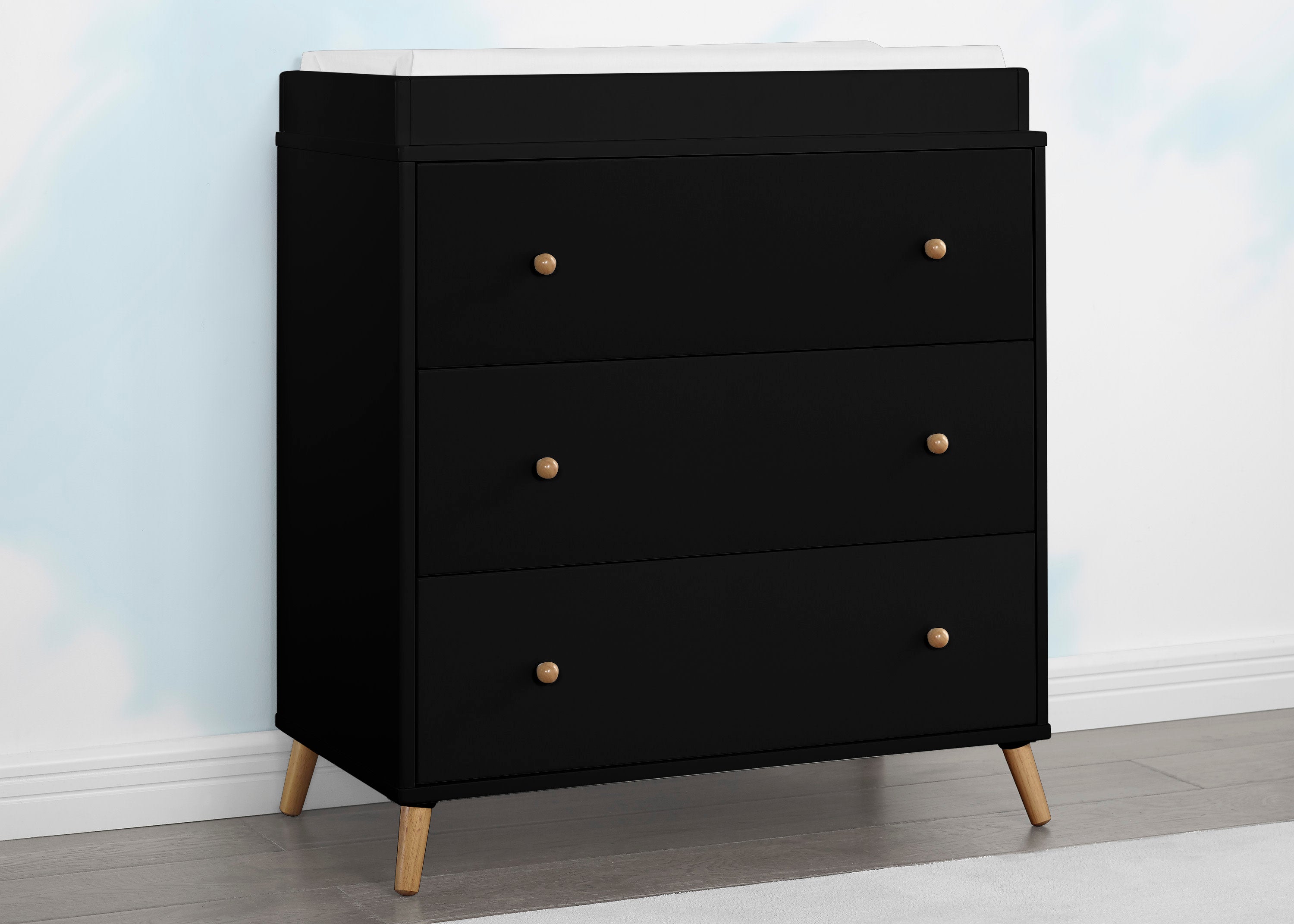 Essex 3 Drawer Dresser - Solid Wood Bedroom Chest of Drawers for Storage | Perfect for Bedroom, Dorm Room & Closet Organization