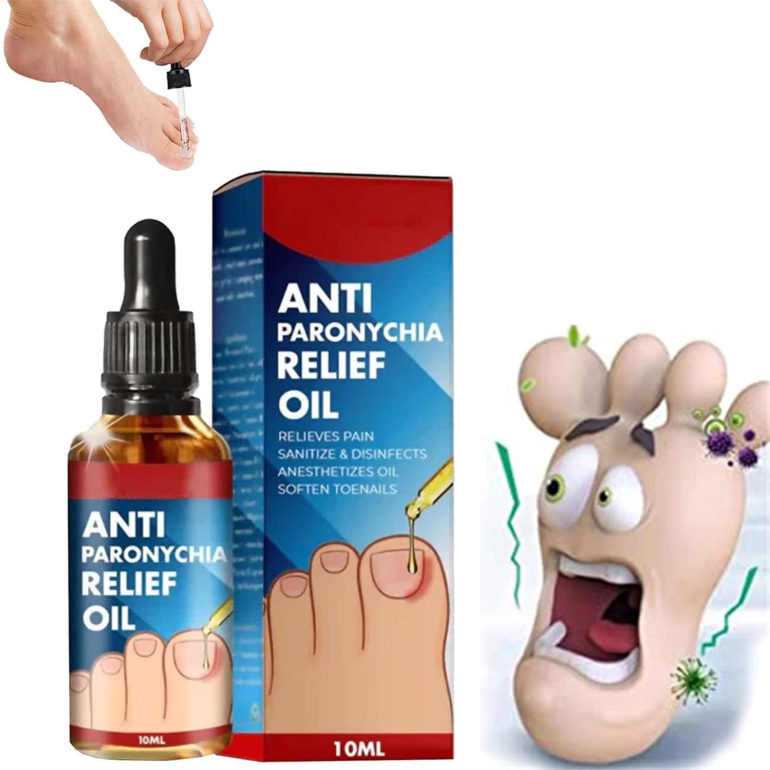 German Toenail Care Anti-Paronychia Relief Oil - Ingrown Toenail Correction Treatment, Nail Helper Drops for Repair & Improved Toenail Health (1 Pack) - Perfect for Athletes, Runners & Daily Foot Care