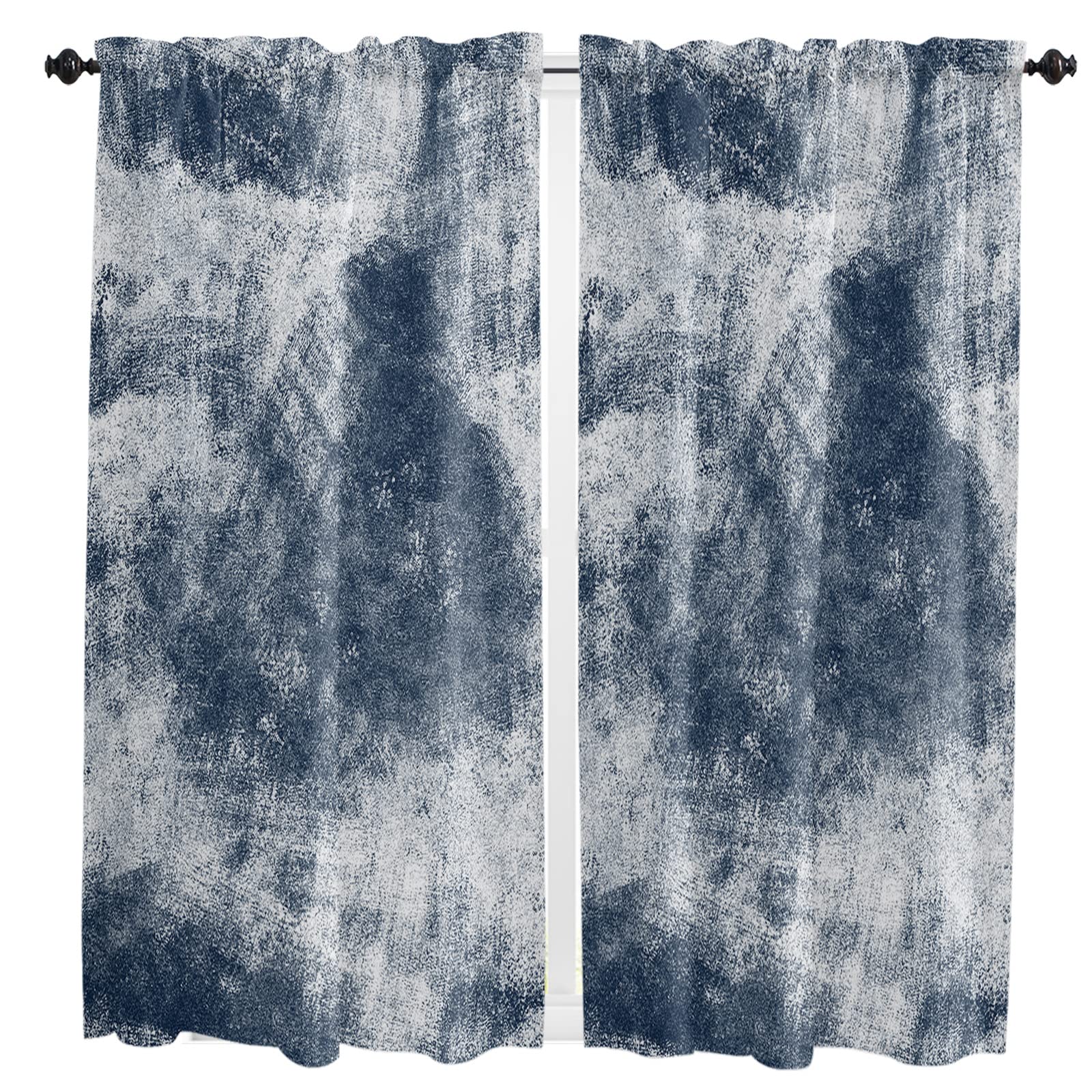 Blue Grey Kitchen Curtains 63