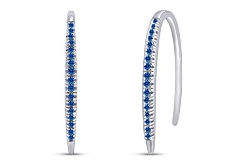White Gold Over : Simulated Blue Topaz