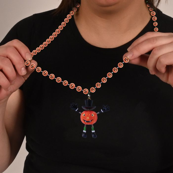12 Pack Beistle Beads Necklace with Bobble J O L Man Medallion - Perfect for Mardi Gras, Costume Parties, and Carnival Celebrations