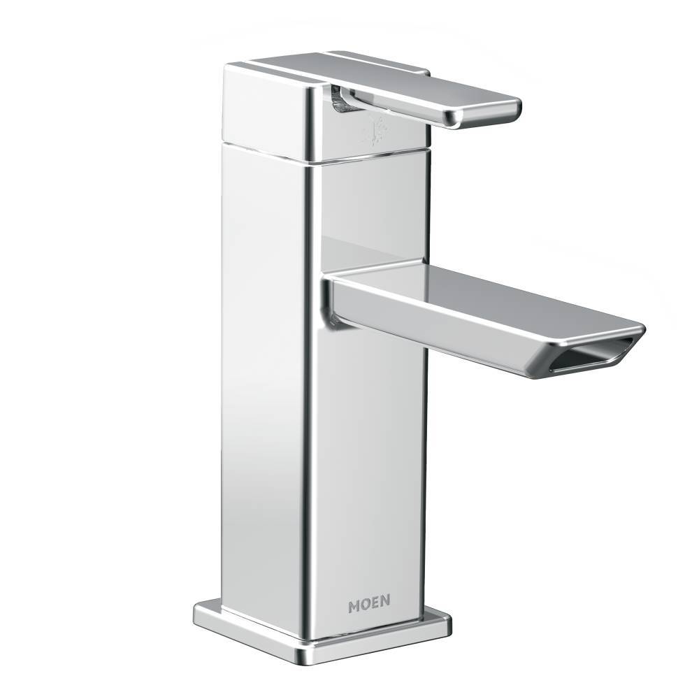 90 Degree Single Hole Bathroom Faucet Chrome S6700 Moen - Perfect for Modern Bathroom Vanities and Sinks, Easy Installation for Home Renovation