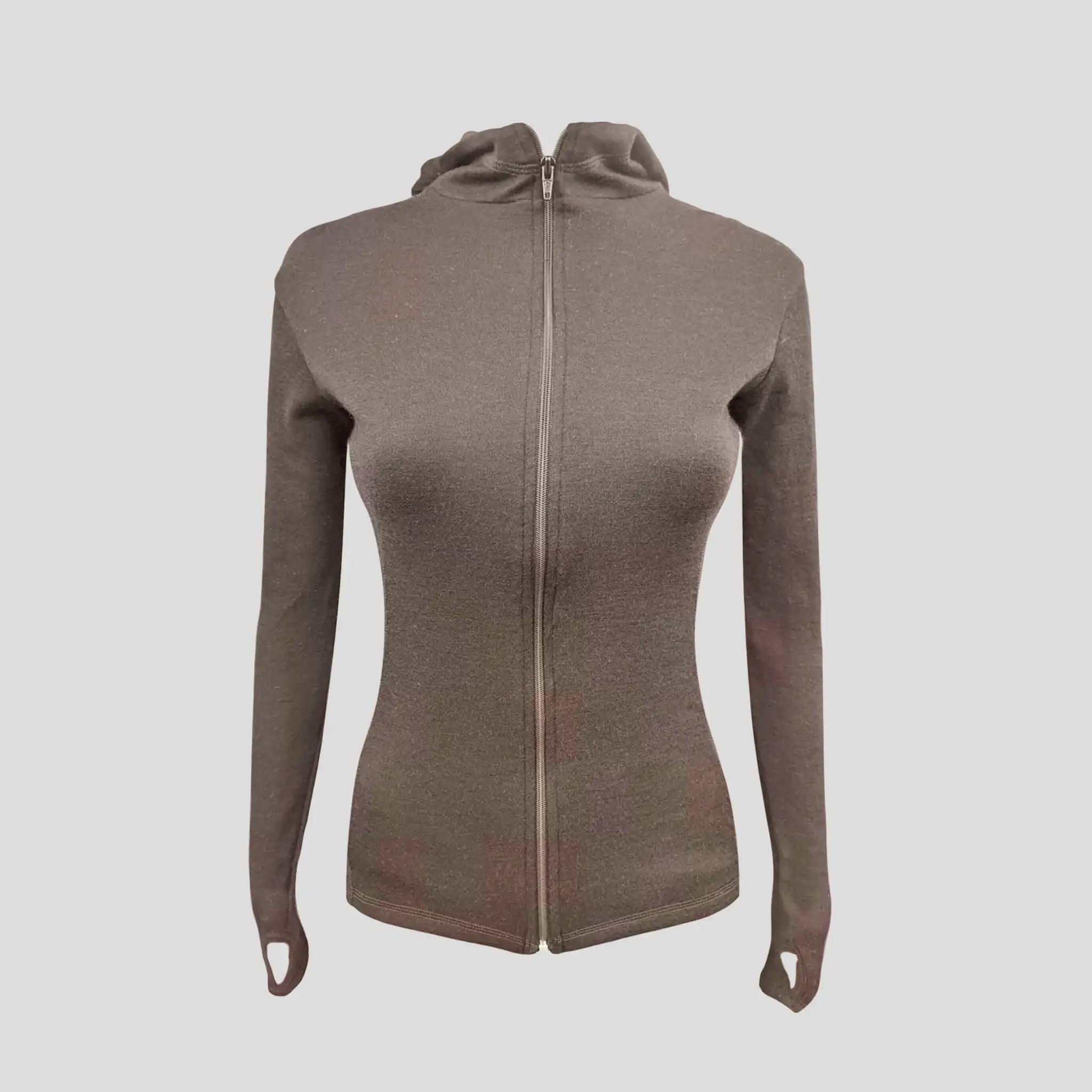Women's Alpaca Wool Hoodie Jacket - 420 Midweight Full Zip Fleece Pullover for Outdoor Hiking & Winter Travel - Cozy Warm Sweatshirt for Casual Wear