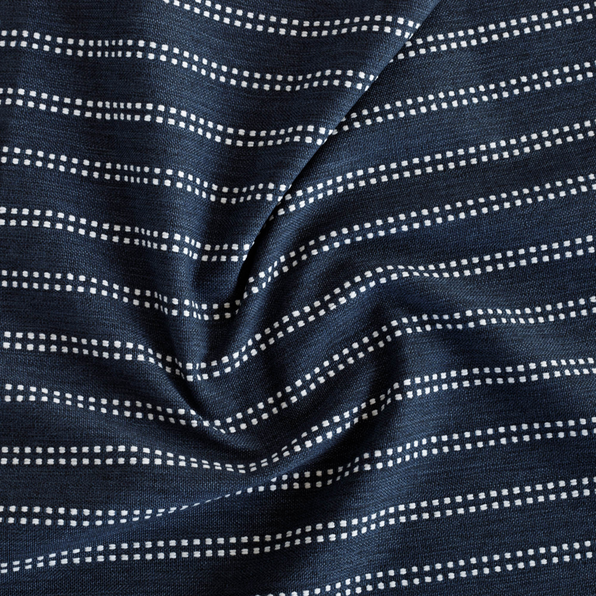 Premium Elodie Stripe Fabric - 100% Cotton Indigo Blue Fabric for Upholstery, Curtains & Home Decor | Perfect for DIY Sewing Projects & Crafting