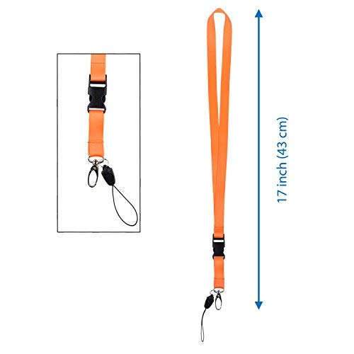 5 Pack Detachable Lanyards for ID Badges & Keys - Quick Release
