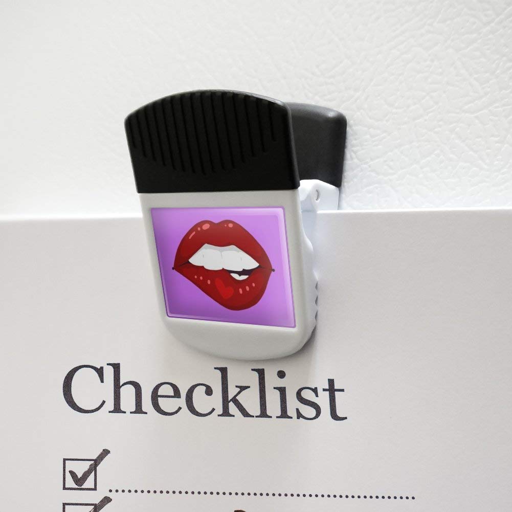Seductive Luscious Bite Lip-Shaped Refrigerator Magnet - Strong Magnetic Hanging Hook for Notes, Photos & Snack Bags | Perfect for Kitchen Organization, Office Memos & Dorm Room Decor