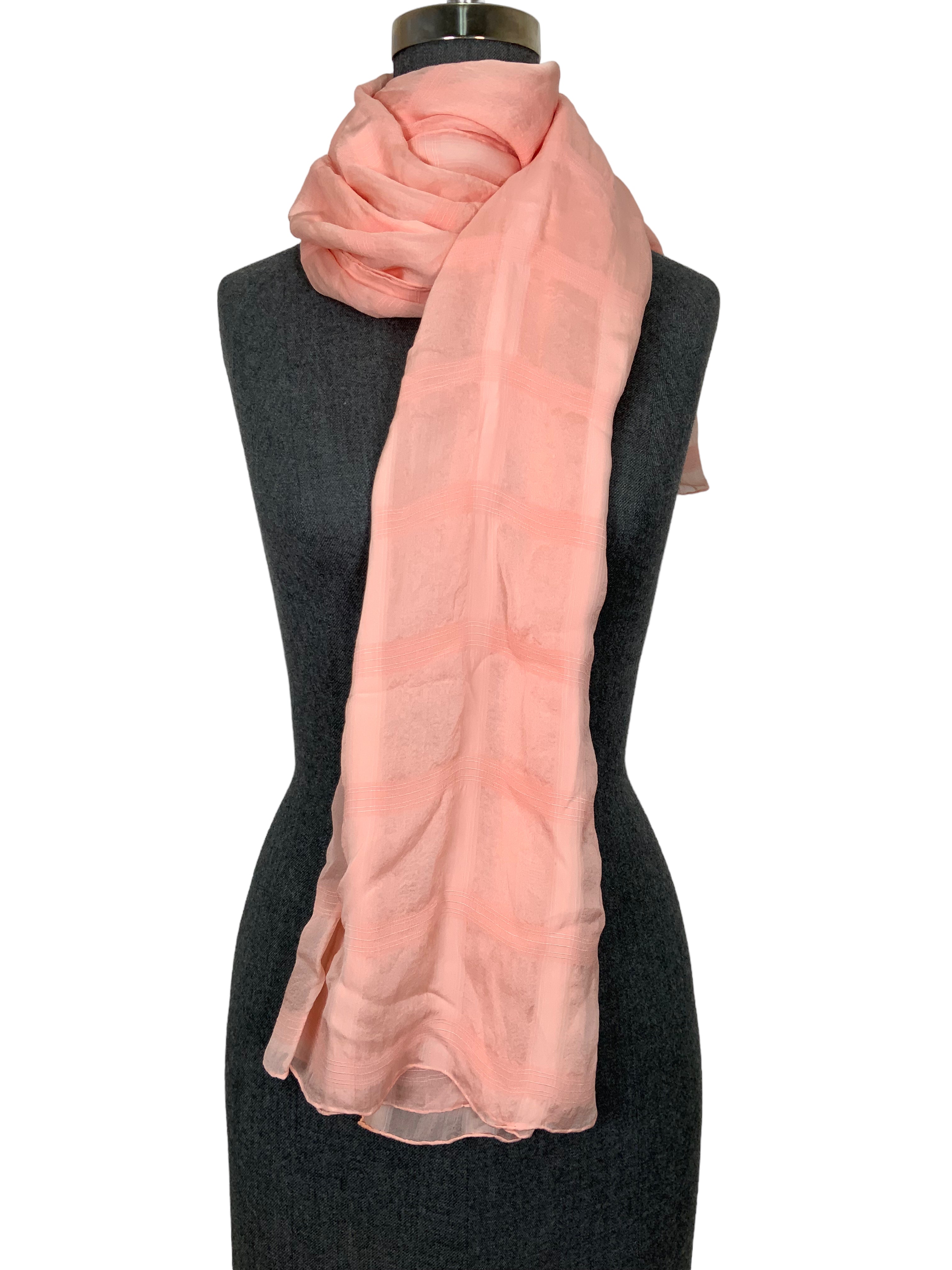 LORO PIANA Sheer Silk Oblong Scarf - Luxury Womens Fashion Accessory for Office, Travel & Special Occasions