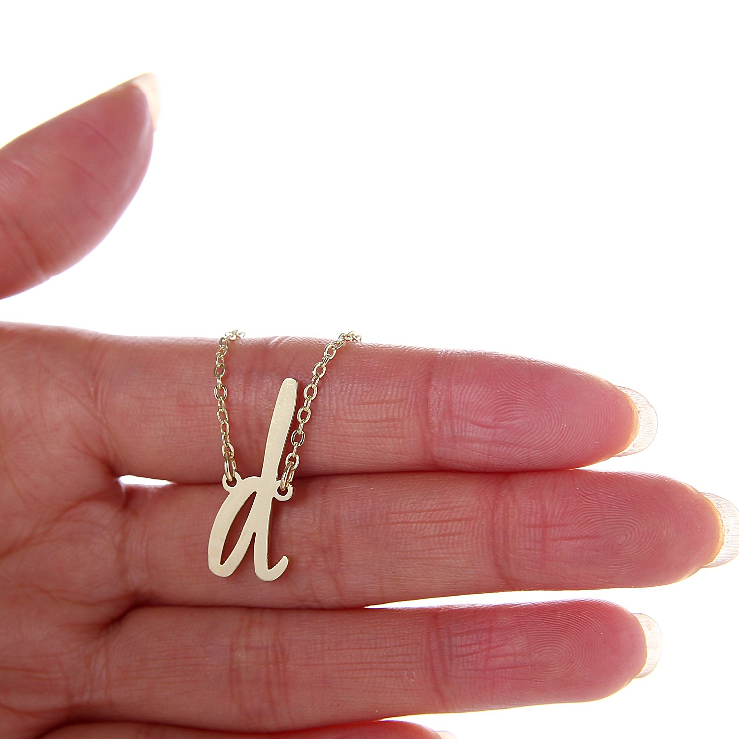 AOLO Personalized Initial Monogram D Letter Necklace - Elegant Charm Jewelry Gift for Women, Perfect for Birthdays, Anniversaries & Special Occasions