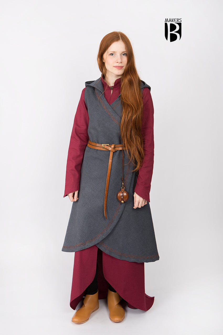 Elegant Wrap Dress Dala in Dark Grey - Perfect for Office, Date Night & Special Occasions