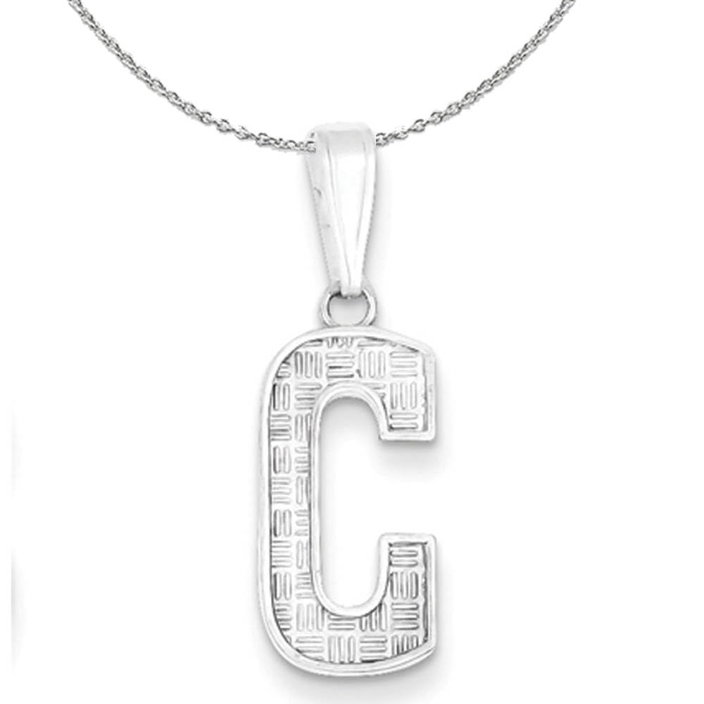 Sterling Silver Initial C Necklace - Sami Collection for Gifts & Daily Wear