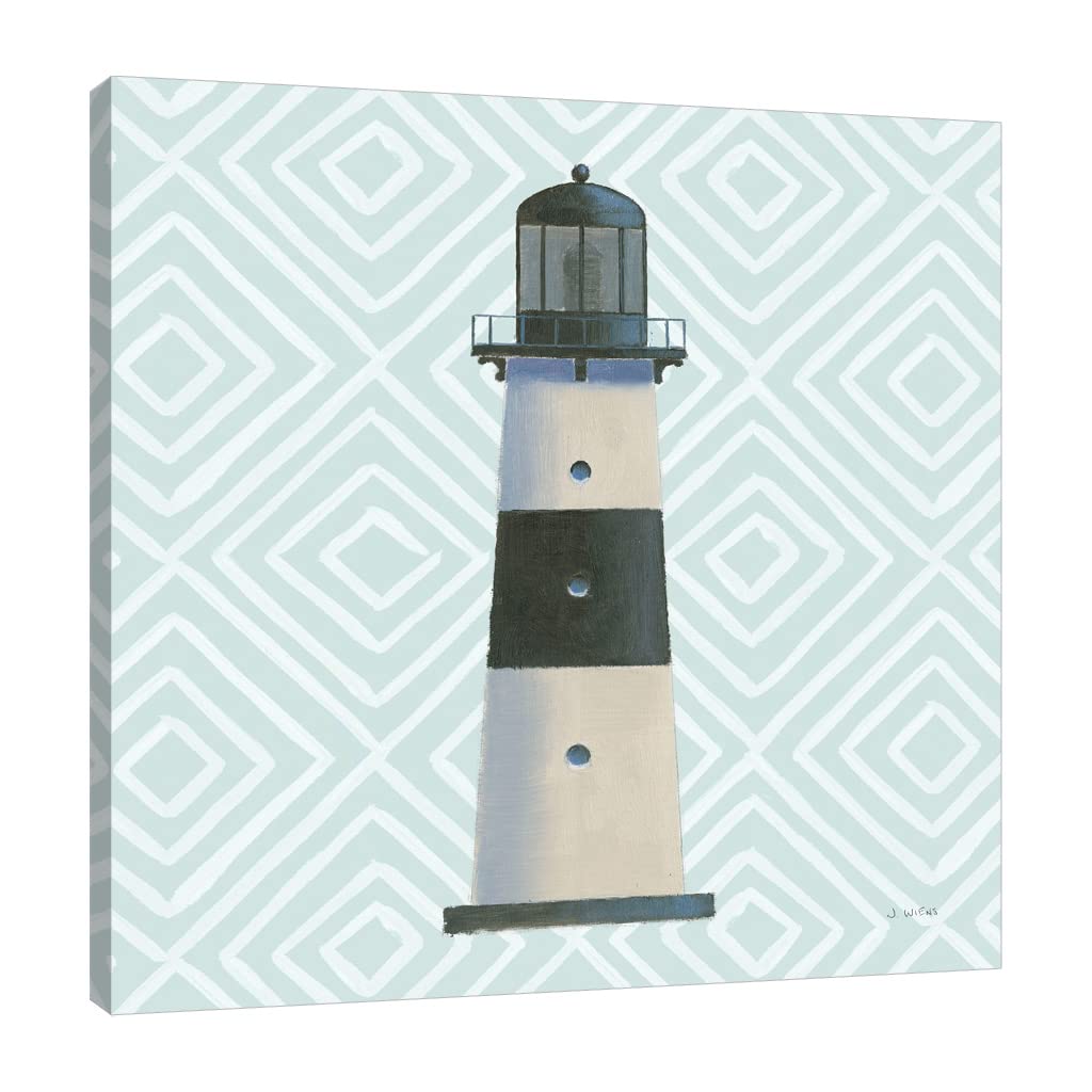 Jaxson Rea 'A Day at Sea III' Aqua Gallery Wrapped Canvas Art Print by James Wiens - 18x18 Inch Ocean Wall Decor for Living Room, Bedroom & Office