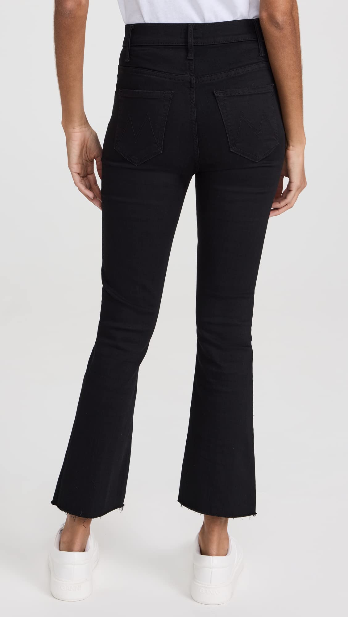 MOTHER Women's The Hustler Ankle Fray Jeans - High Waist Distressed Denim Pants for Casual Outfits & Street Style Fashion