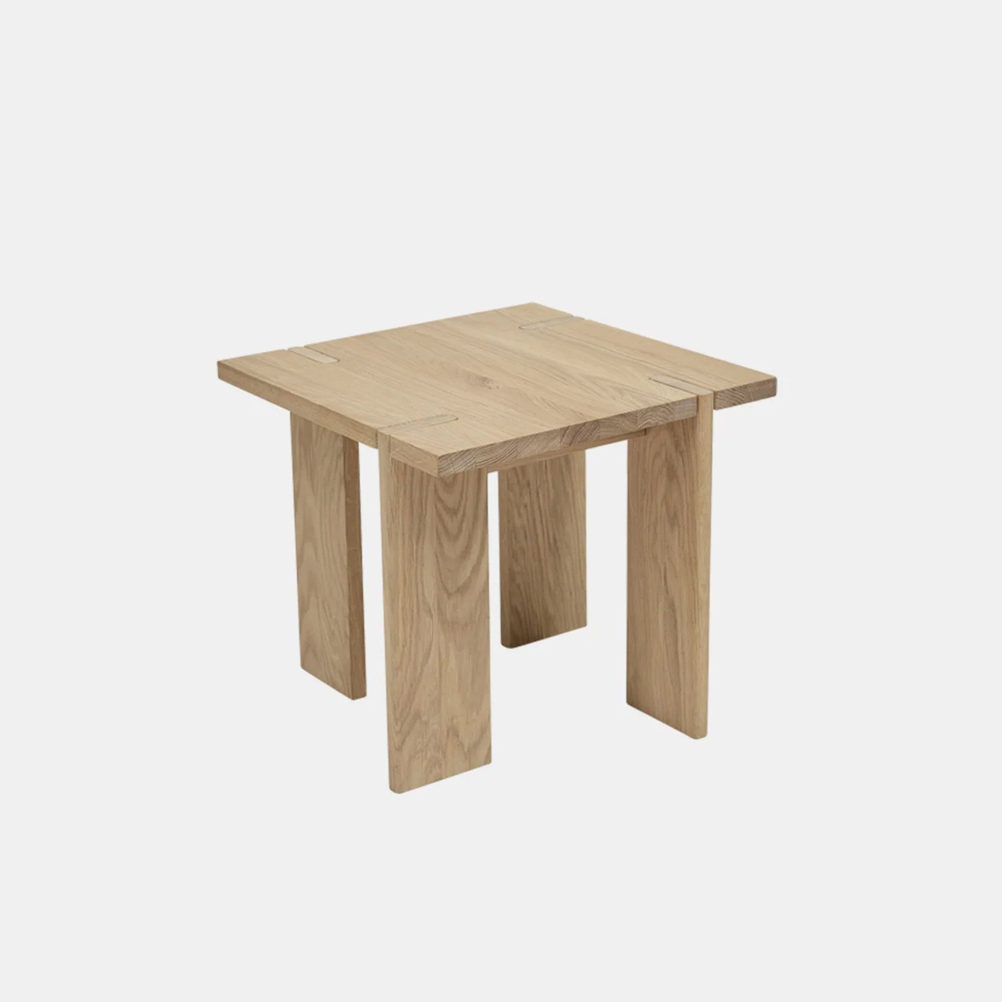 OYOY OY Square Side Table - Low Natural Wood Coffee Table for Living Room, Bedroom, or Office - Perfect for Small Spaces and Modern Decor