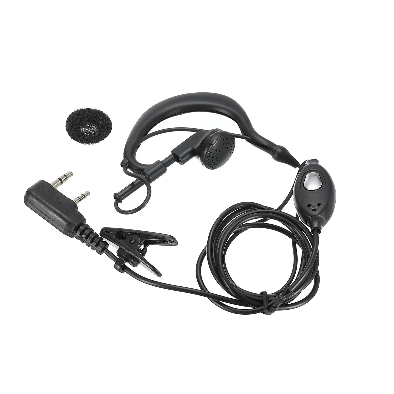 MECCANIXITY Walkie-Talkie Earpiece with Microphone - Single Wire Headset for Two Way Radios (Compatible with 888S) - Ideal for Security, Construction & Event Staff Communication
