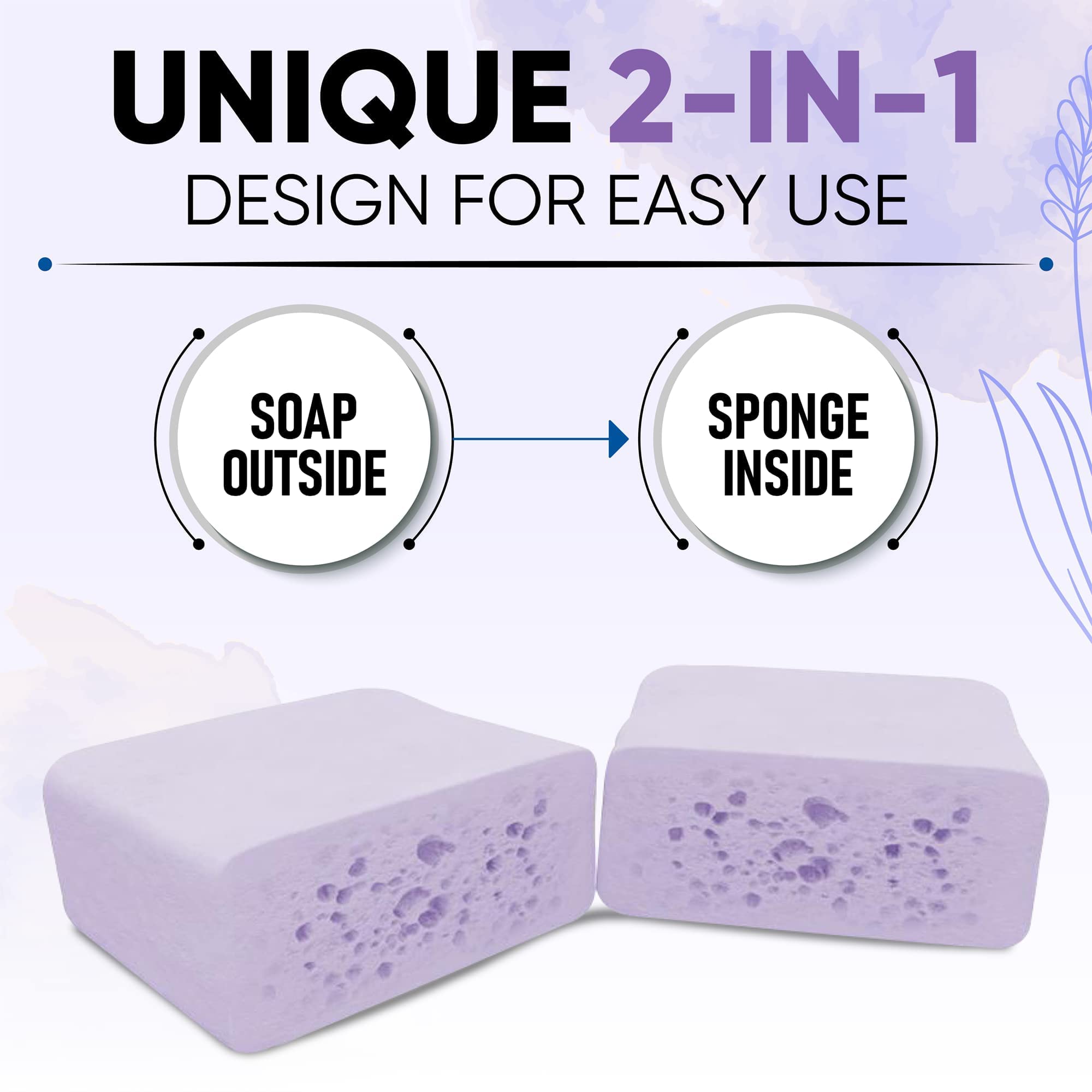 T.Taio Exfoliating Soap Sponge Variety Pack - 6 Pack with Mother of Pearl, Aloe Vera, Lavender, Charcoal, Cucumber-Melon & Oatmeal - Body Scrubber for Shower, Bath & Facial Cleansing - Perfect Bathroom Accessories for Spa-Like Experience at Home