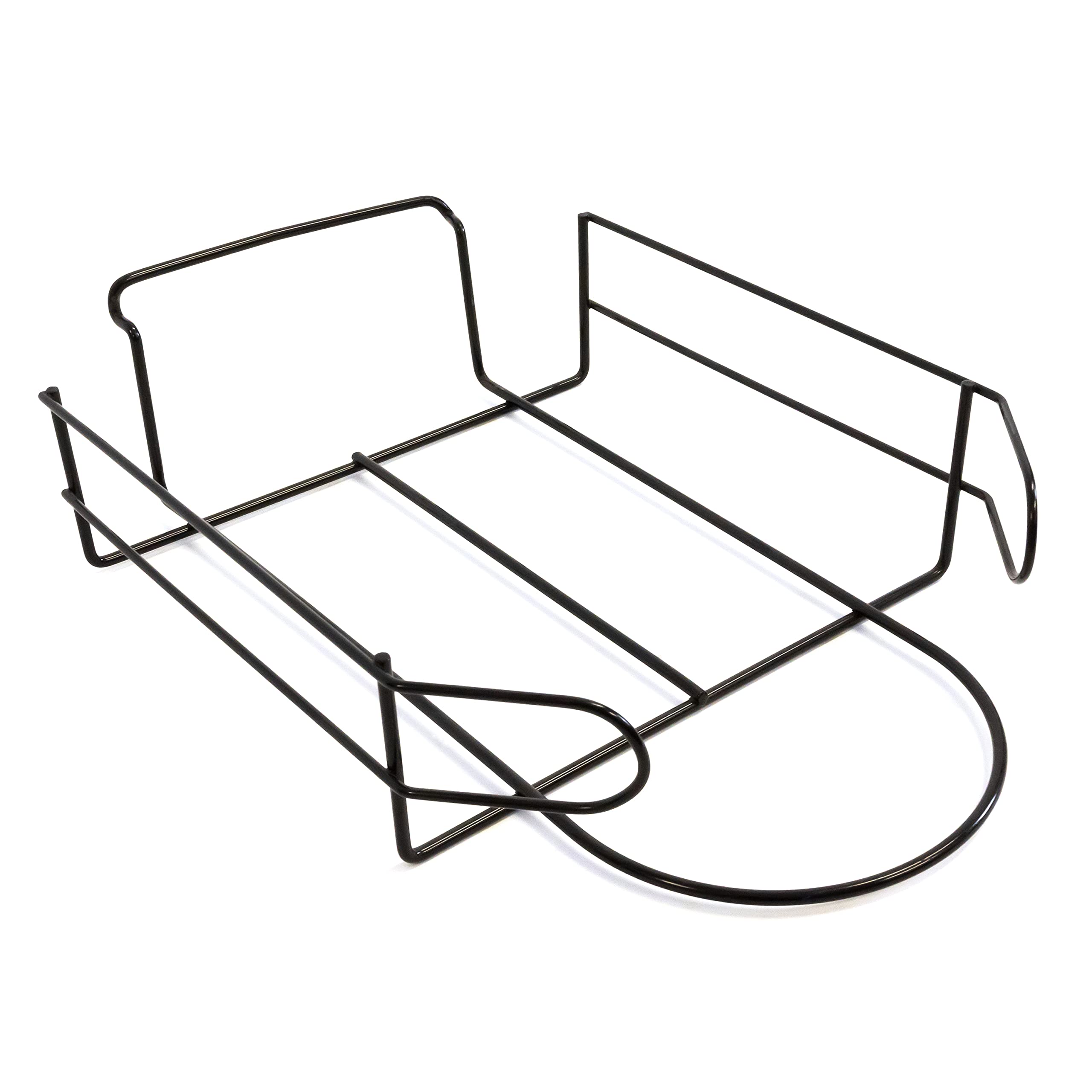 Black/Chrome/White Slatwall Cap Display Rack - Fitted Hats, Snapback Hats & Baseball Caps Organizer (Set of 2) - Perfect for Retail Stores, Hat Shops & Boutique Displays