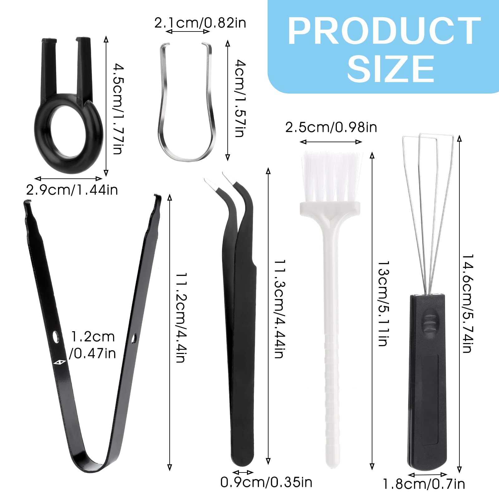 Cobee 6-Piece Keycap Remover Tool Kit - Mechanical Keyboard Switch Puller, Keycap Tweezers & Cleaning Set for DIY Keyboard Maintenance | Perfect for PC Gaming, Office Setup & Keyboard Enthusiasts