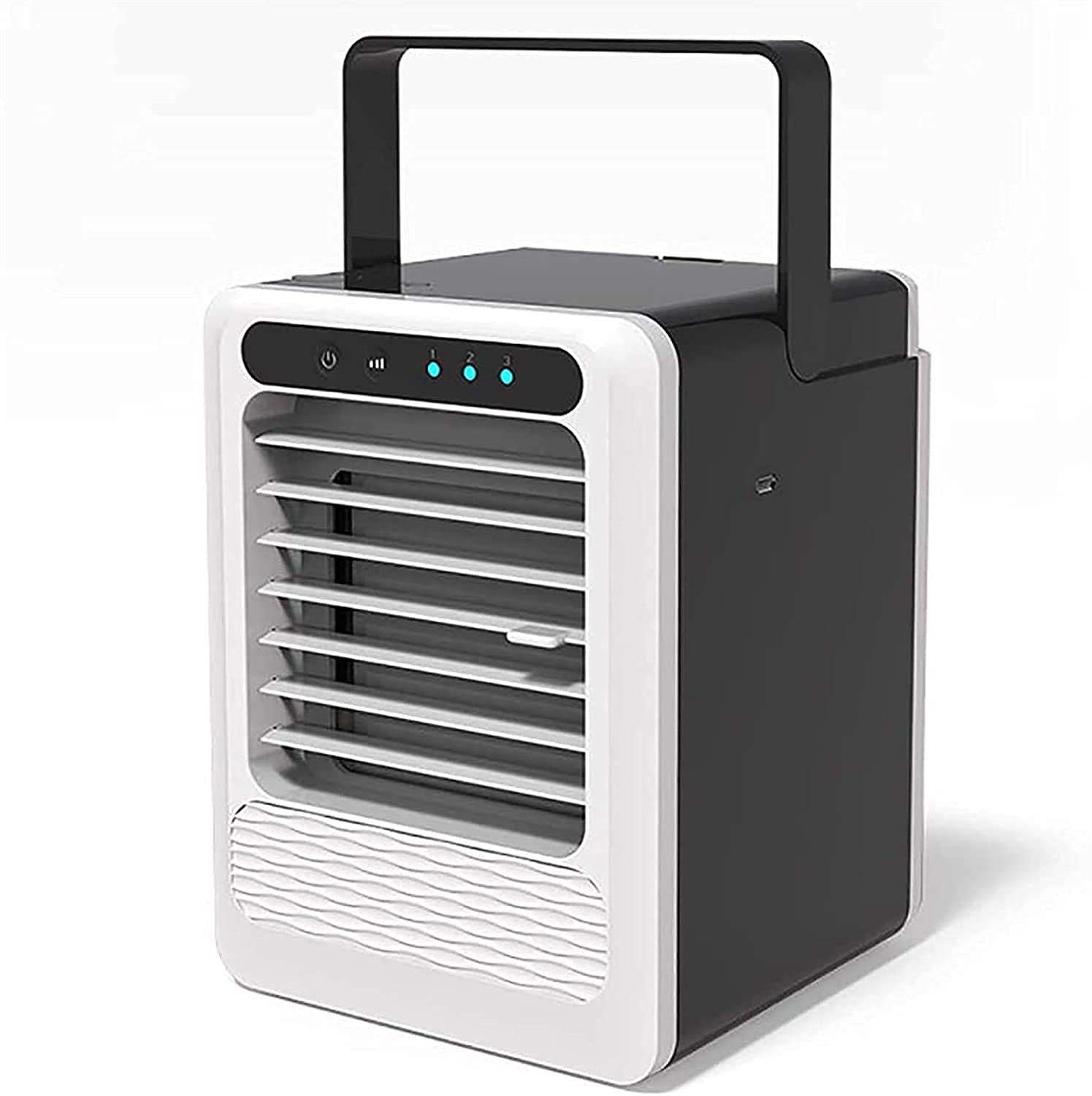 XUERUIGANG Portable Air Conditioner Fan - 2500ML Personal Mini Evaporative Air Cooler with 3 Speeds, Humidifier & Misting Function, Compact Desk Air Circulator for Home, Office, Bedroom (Black) - Perfect for Summer Cooling, Indoor Comfort & Workspace Airflow