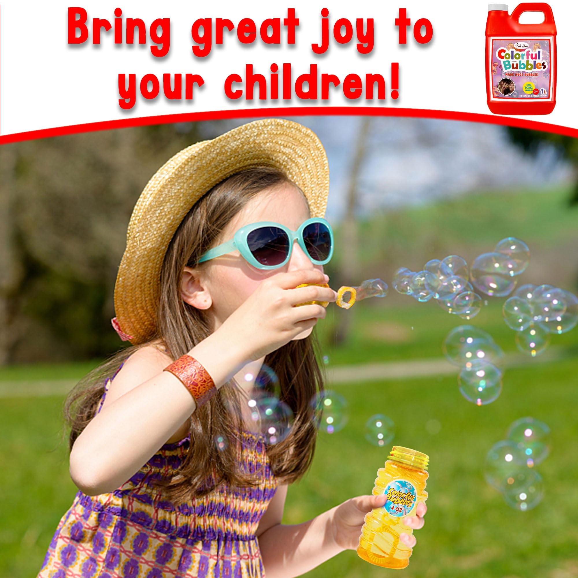 Lulu Home 2-Pack Bubble Concentrate Solution (2L/67.6oz) - Refill for Bubble Machines, Giant Bubble Wands & Blowers - Perfect for Kids Parties, Halloween, Birthday Celebrations & Outdoor Play - Makes Up to 5 Gallons of Bubbles