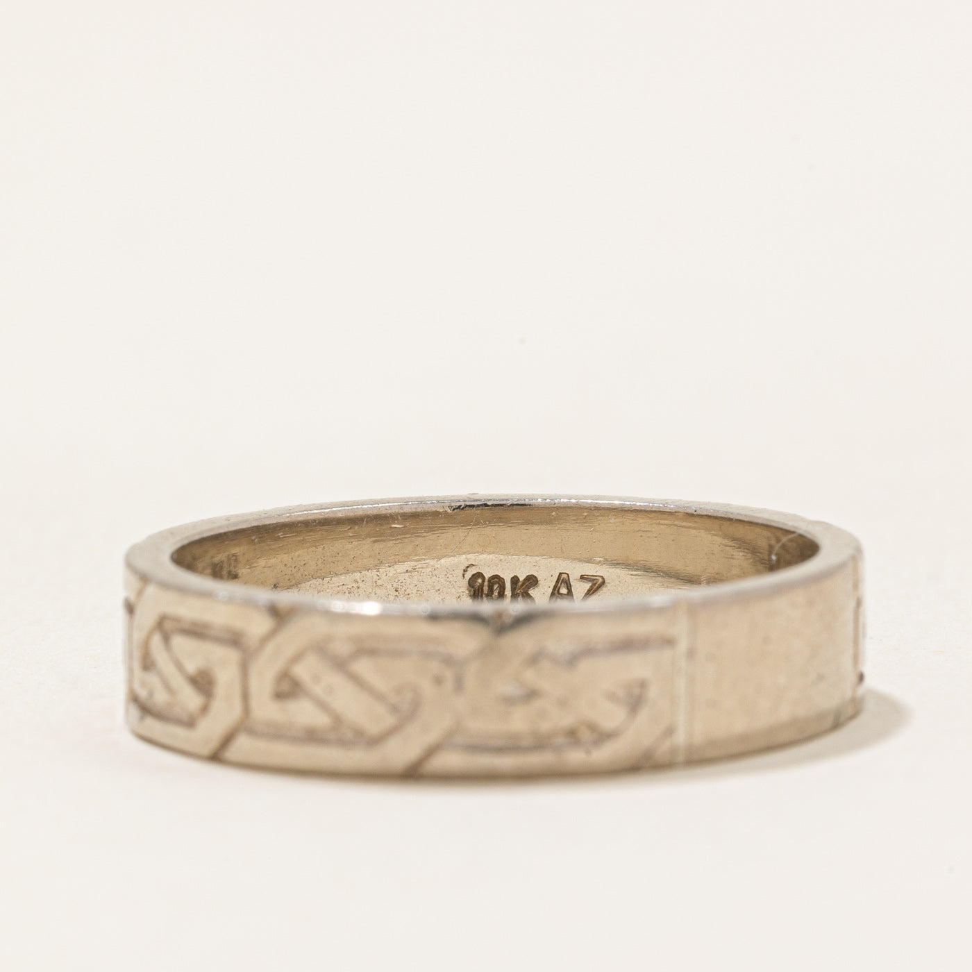 10K White Gold Celtic Knot Ring for Women - Size 9.75 - Elegant Irish Wedding Band, Anniversary Gift, Promise Ring | Perfect for St. Patrick's Day, Celtic Weddings & Special Occasions
