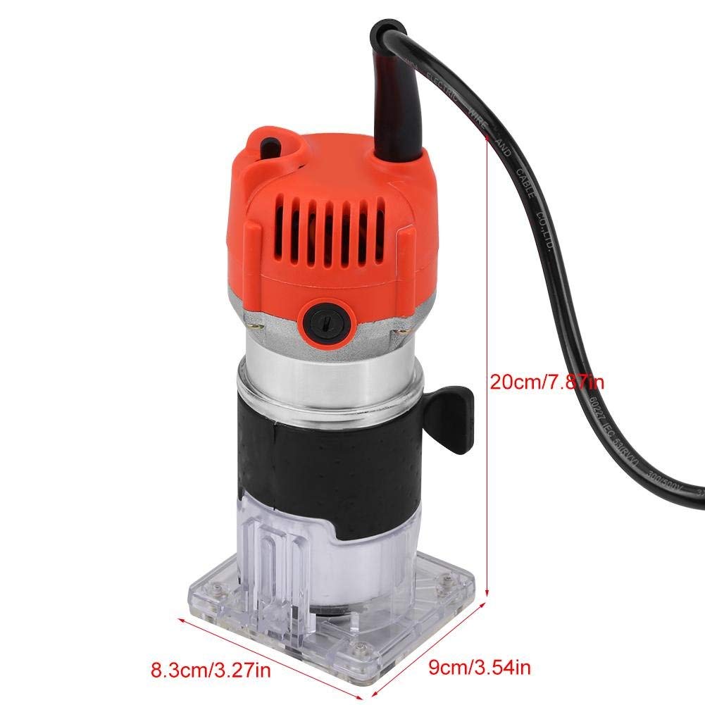 30000RPM Electric Wood Router Tool Kit - Variable Speed Hand Trimmer & Laminator for Woodworking - 110V US Plug - Perfect for DIY Projects, Furniture Making, and Cabinet Trimming