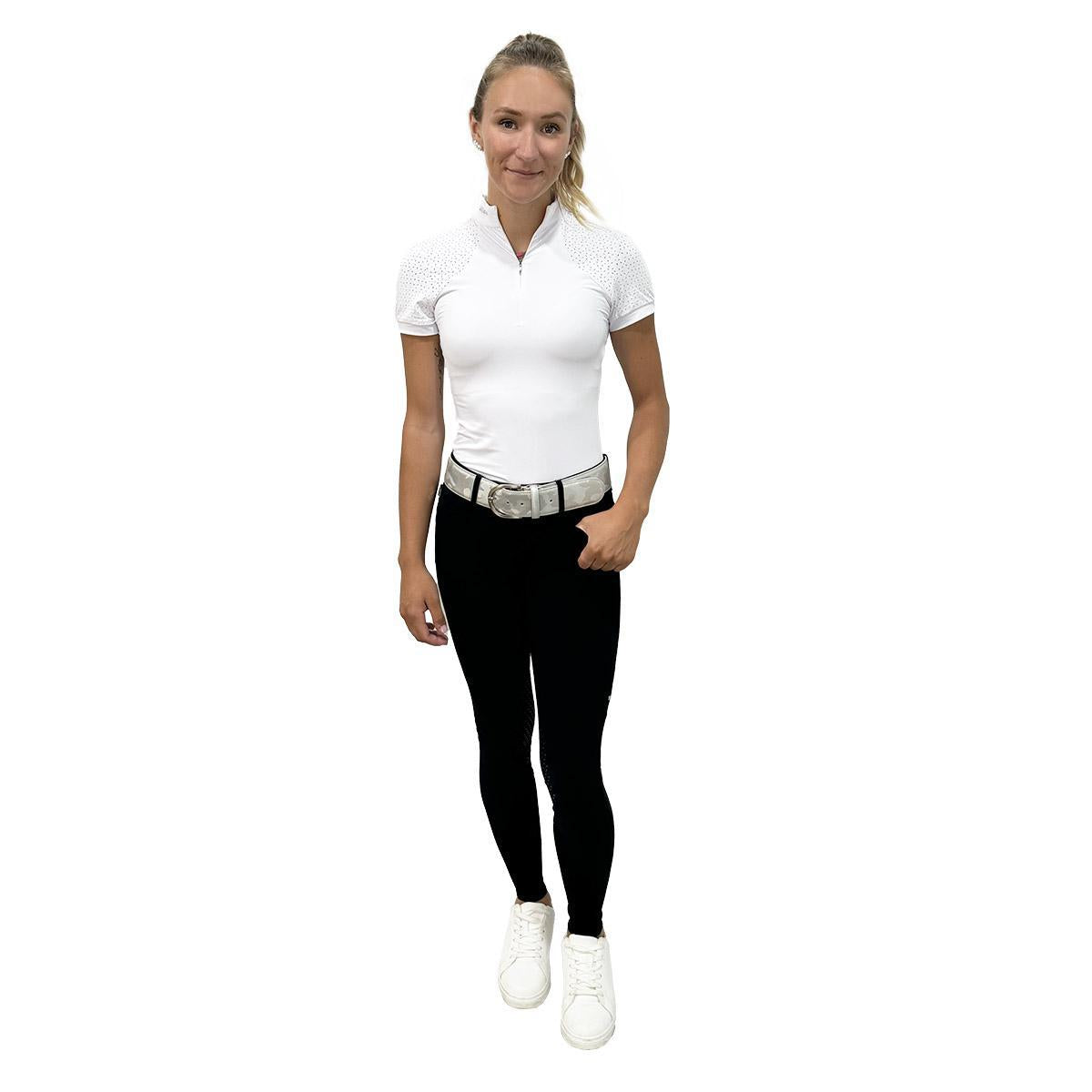 Equiline Women's Ernaek B Move High Waist Knee Grip Breeches - Equestrian Riding Pants for Horseback Riding & Training