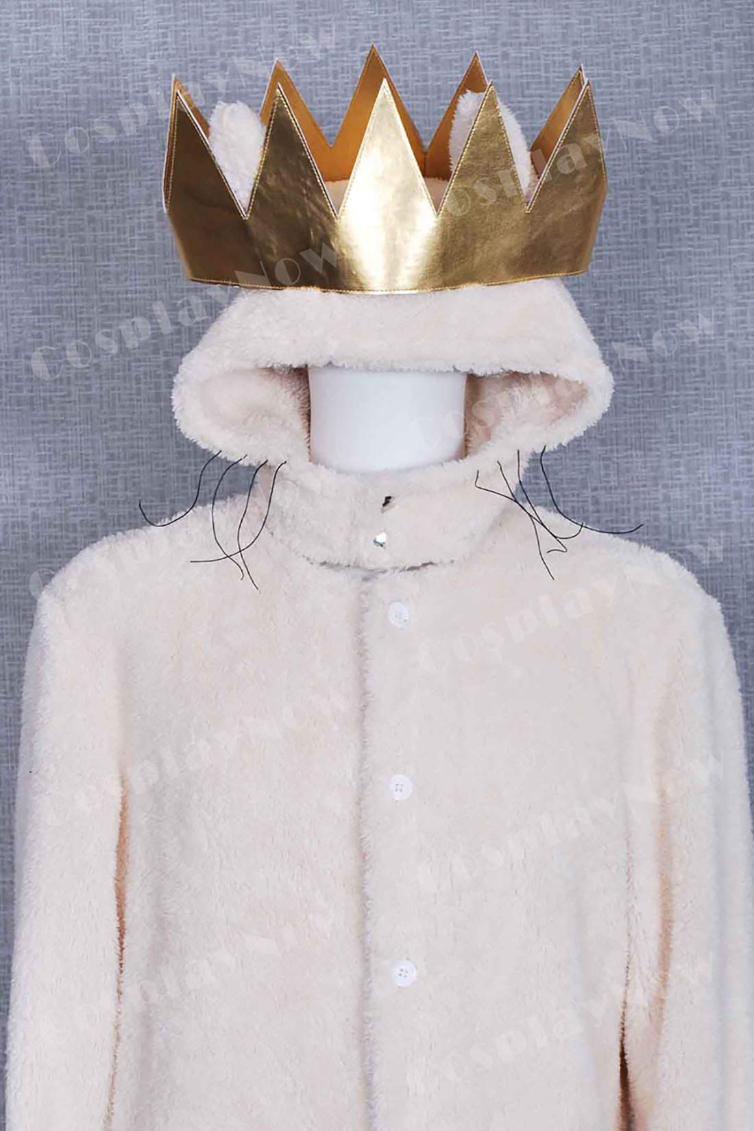 Where The Wild Things Are Wolf Costume - Max Records Halloween Cosplay Jumpsuit with Crown | Book Character Costume for Kids & Adults