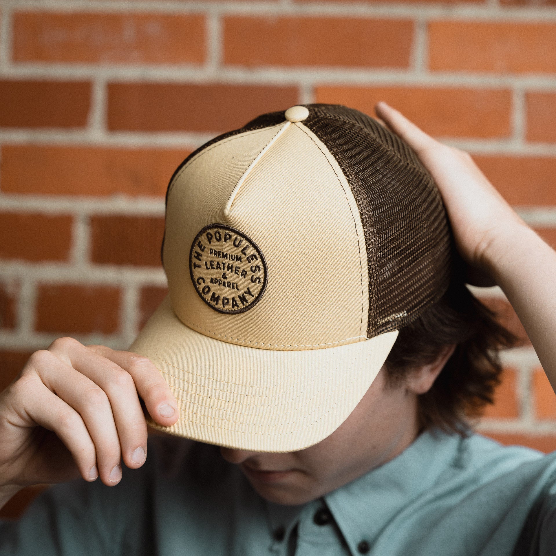 Outfield Meshback Baseball Cap in Tan - Lightweight & Breathable for Outdoor Sports & Casual Wear