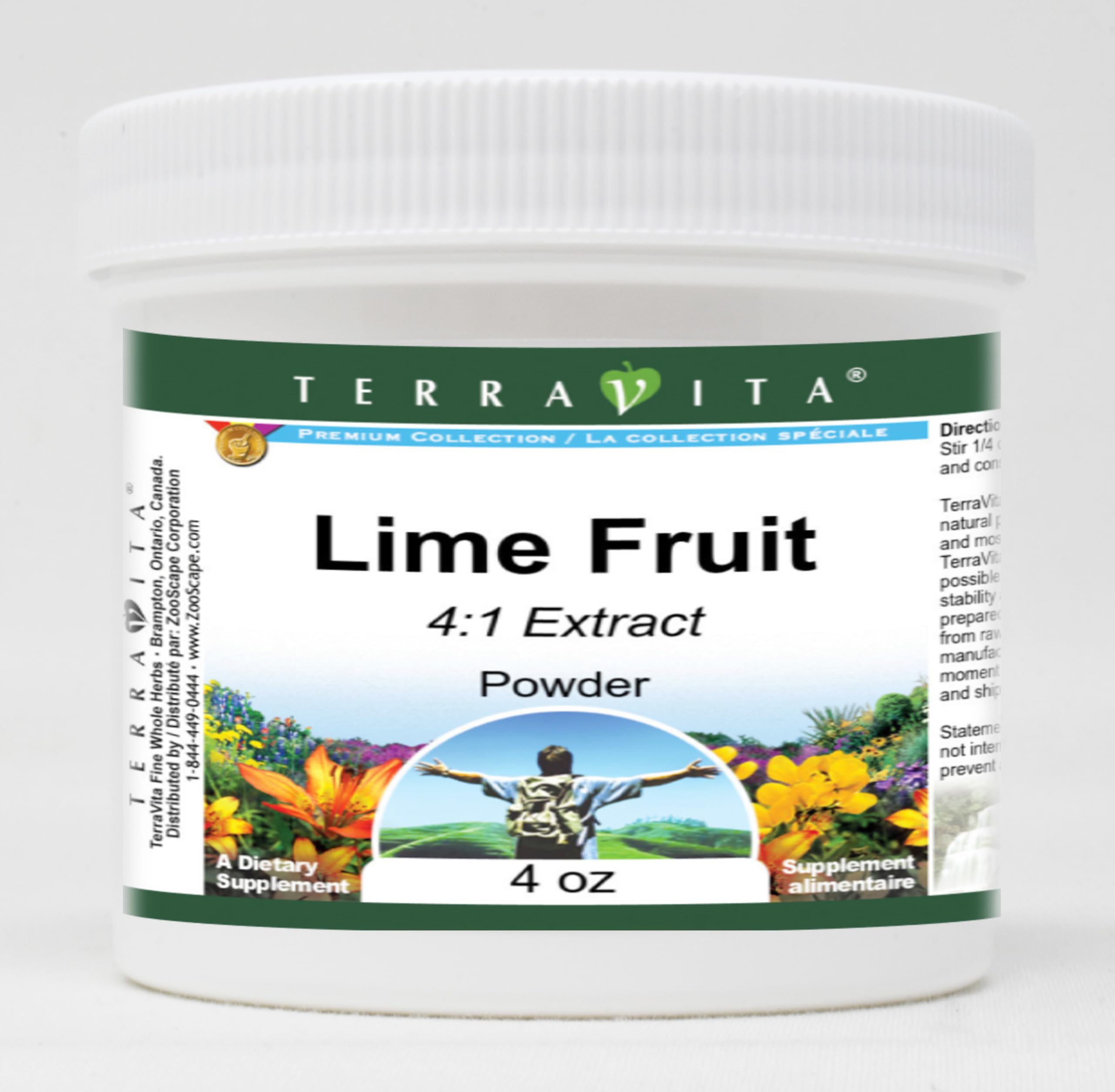 Premium Lime Fruit 4:1 Extract Powder (4 oz) - Natural Citrus Supplement for Smoothies, Baking & Detox - ZIN: 520709