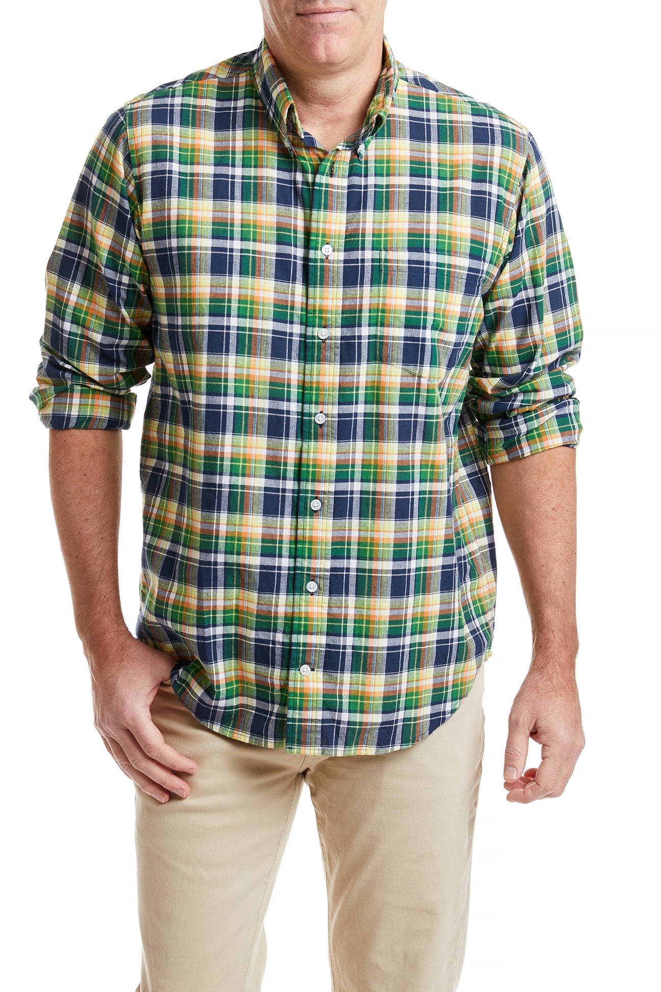 Chase Shirt Sag Harbor Madras - Stylish Casual Button-Down for Men | Perfect for Summer Outings, Beach Vacations & Weekend Getaways