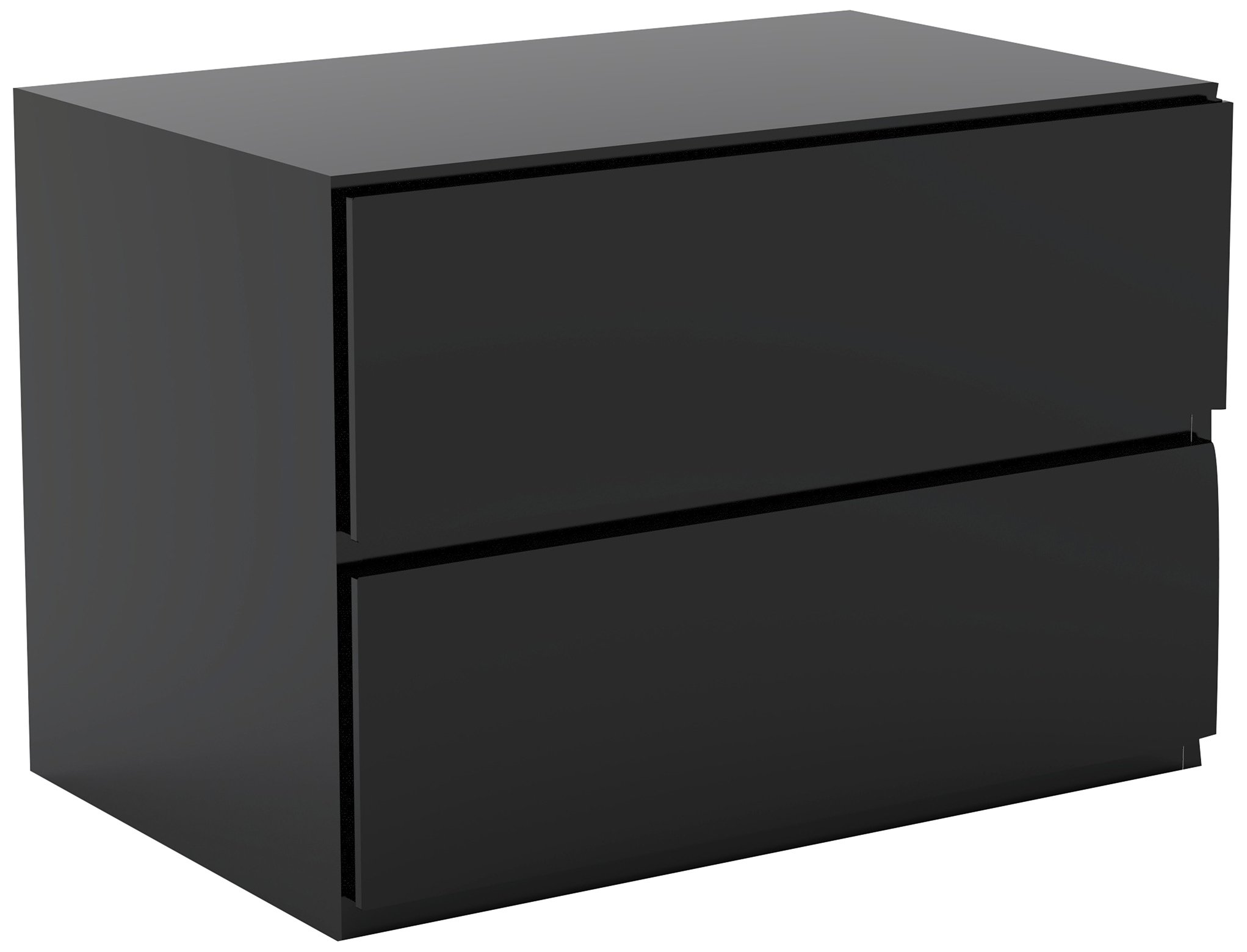Modern Nightstand with USB Ports - Black Wooden Bedside Table for Bedroom, Living Room & Office - Compact Storage Cabinet with Drawer & Shelf