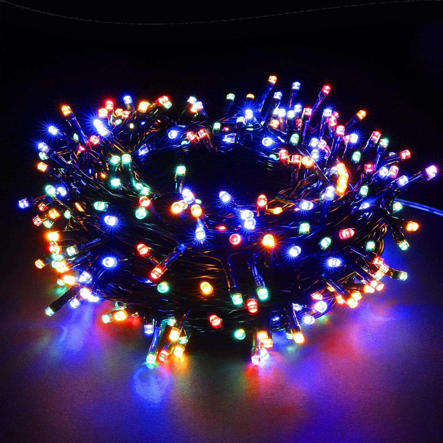 100-1000 LED Christmas Lights - Low Voltage Fairy String Lights with 8 Lighting Modes | Waterproof Outdoor/Indoor Holiday Decor for Xmas Tree, Garden, Wedding, Party & Halloween (Multicolor, 100 LEDs) - Perfect for Home, Yard, Patio & Seasonal Celebrations
