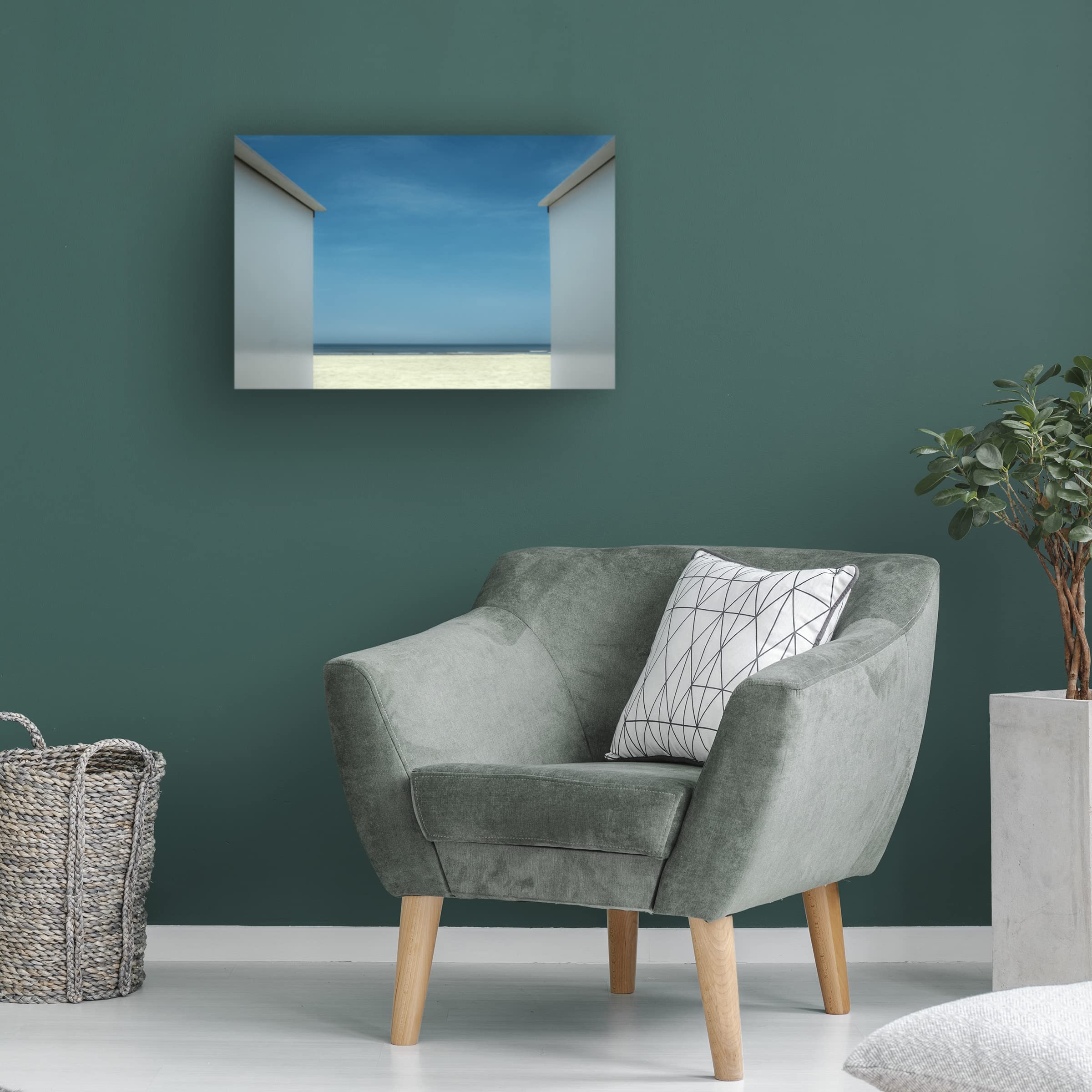 Gilbert Claes 'The Deserted Beach Almost' Canvas Art Print - Premium Trademark Fine Art for Home & Office Wall Decor - Perfect for Living Room, Bedroom, or Beach House