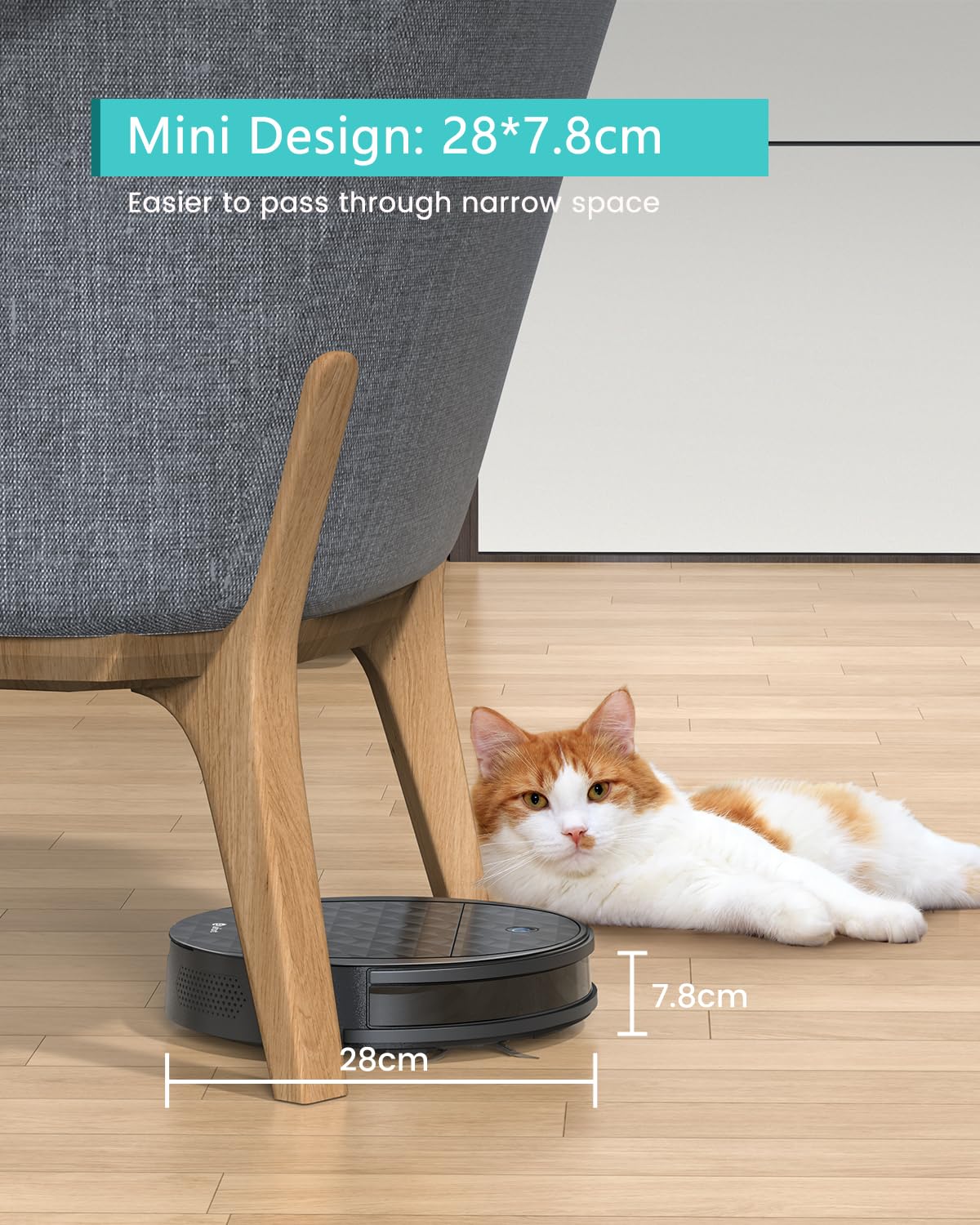 Lefant M213S Robot Vacuum and Mop Combo - 3200Pa Powerful Suction, 150Min Runtime, Tangle-Free, Slim Design, WiFi/App/Alexa Compatible - Perfect for Pet Hair, Carpets, Hard Floors in Homes & Apartments