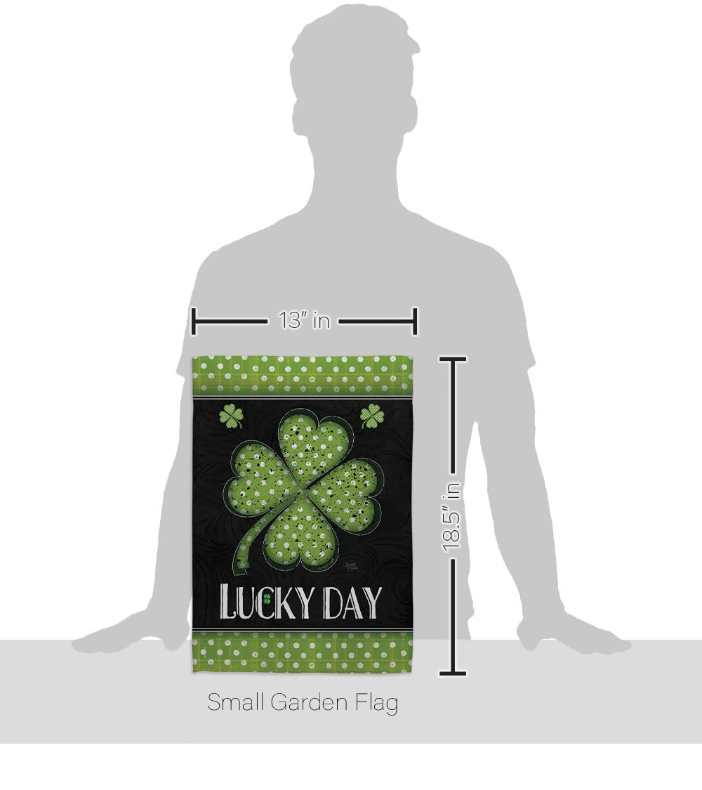 Lucky Clover St Patrick's Garden Flag 13x18.5
