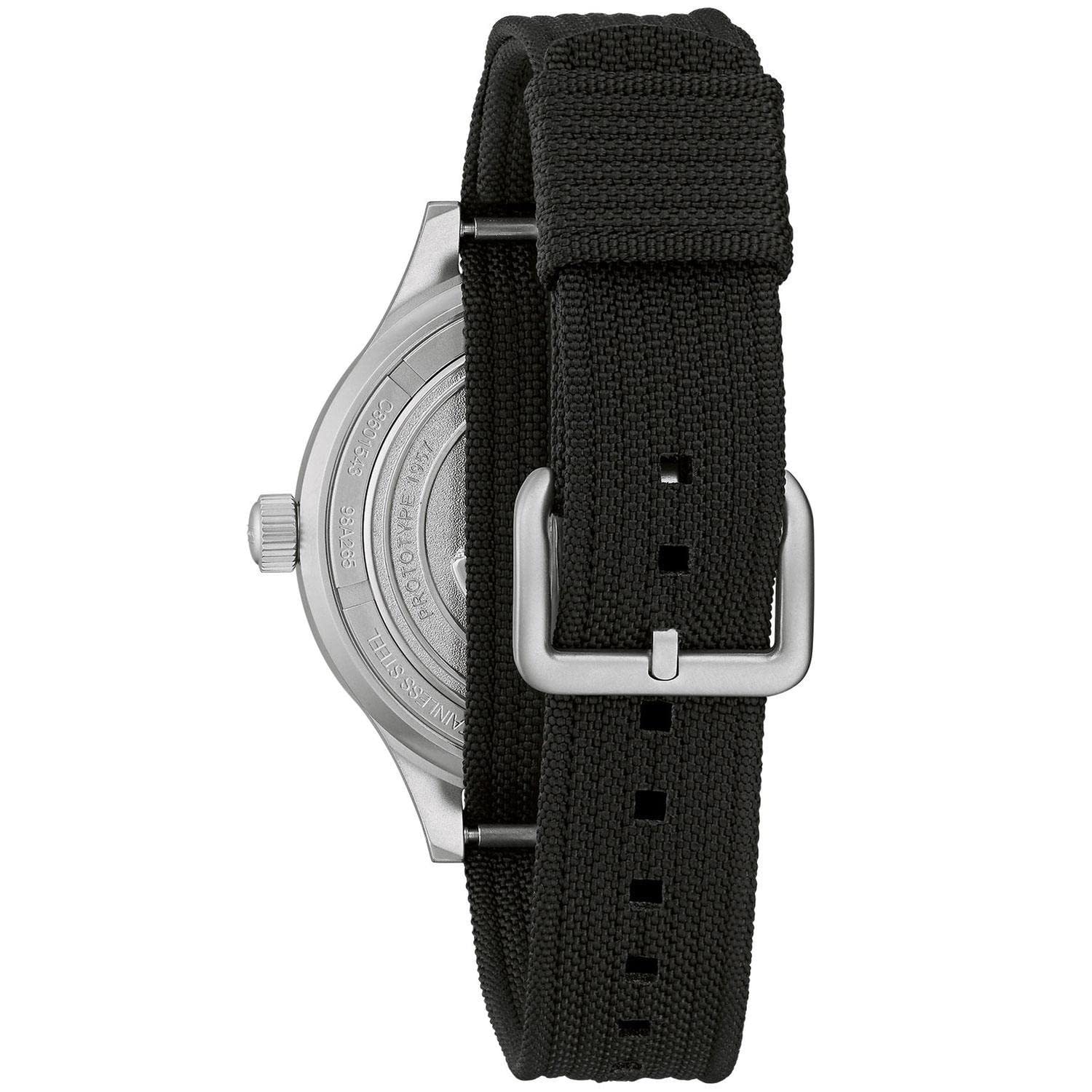 Bulova Men's Mil-Ships Archive Limited Edition Automatic Watch - Black NATO Strap 98A265 | Military-Inspired Timepiece for Diving, Casual Wear & Collectors
