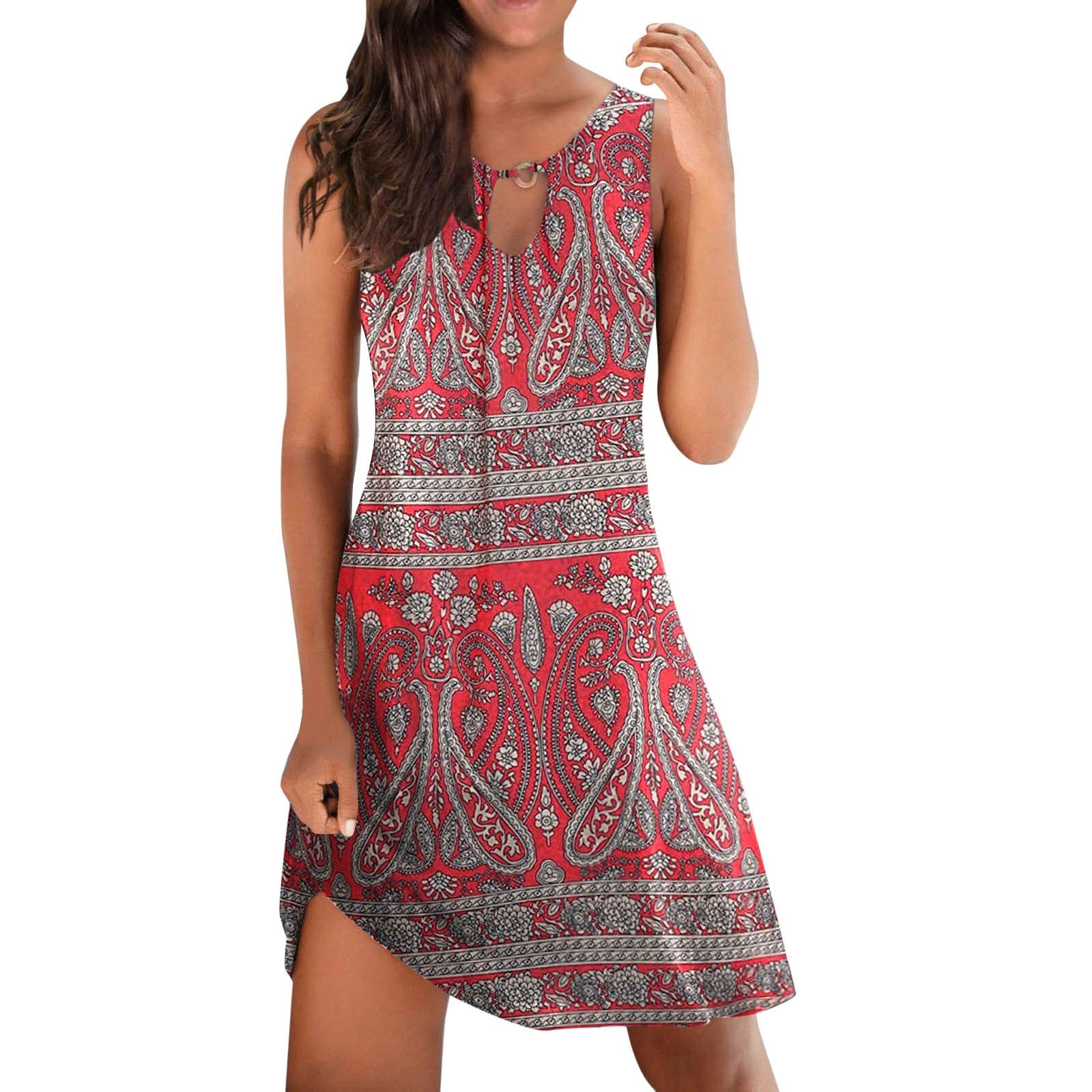 Women's Mini Dresses Sleeveless Summer Gowns - Elegant Mother of The Groom & Bridal Party Dresses for Weddings, Cocktail Parties & Beach Vacations