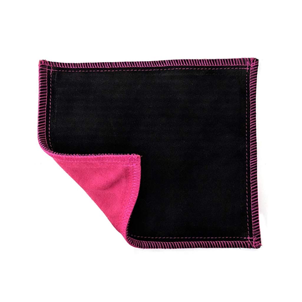 Bowlerstore Premium Shammy Bowling Ball Cleaning Pad - Black & Pink - Perfect for Bowling Alleys, Tournaments & Home Practice