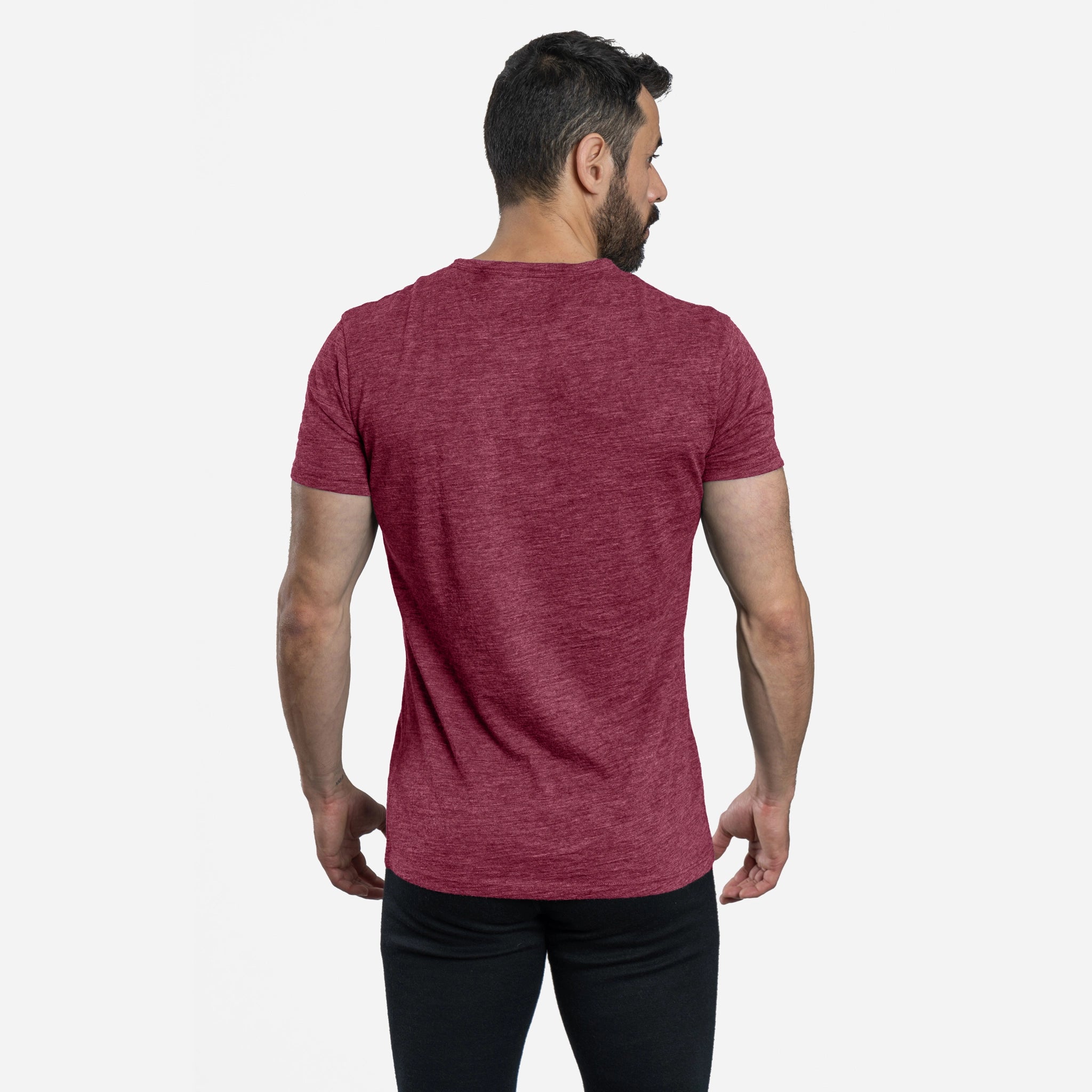 Ultralight Men's Alpaca Wool T-Shirt - 160 GSM Soft Crew Neck Tee for Outdoor Activities & Travel