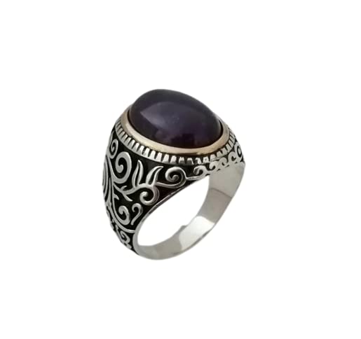 925 Sterling Silver Black Onyx Gemstone Ring - Handmade Antique Oval Jewelry for Women, Perfect Gift for Her - Ideal for Weddings, Anniversaries & Special Occasions