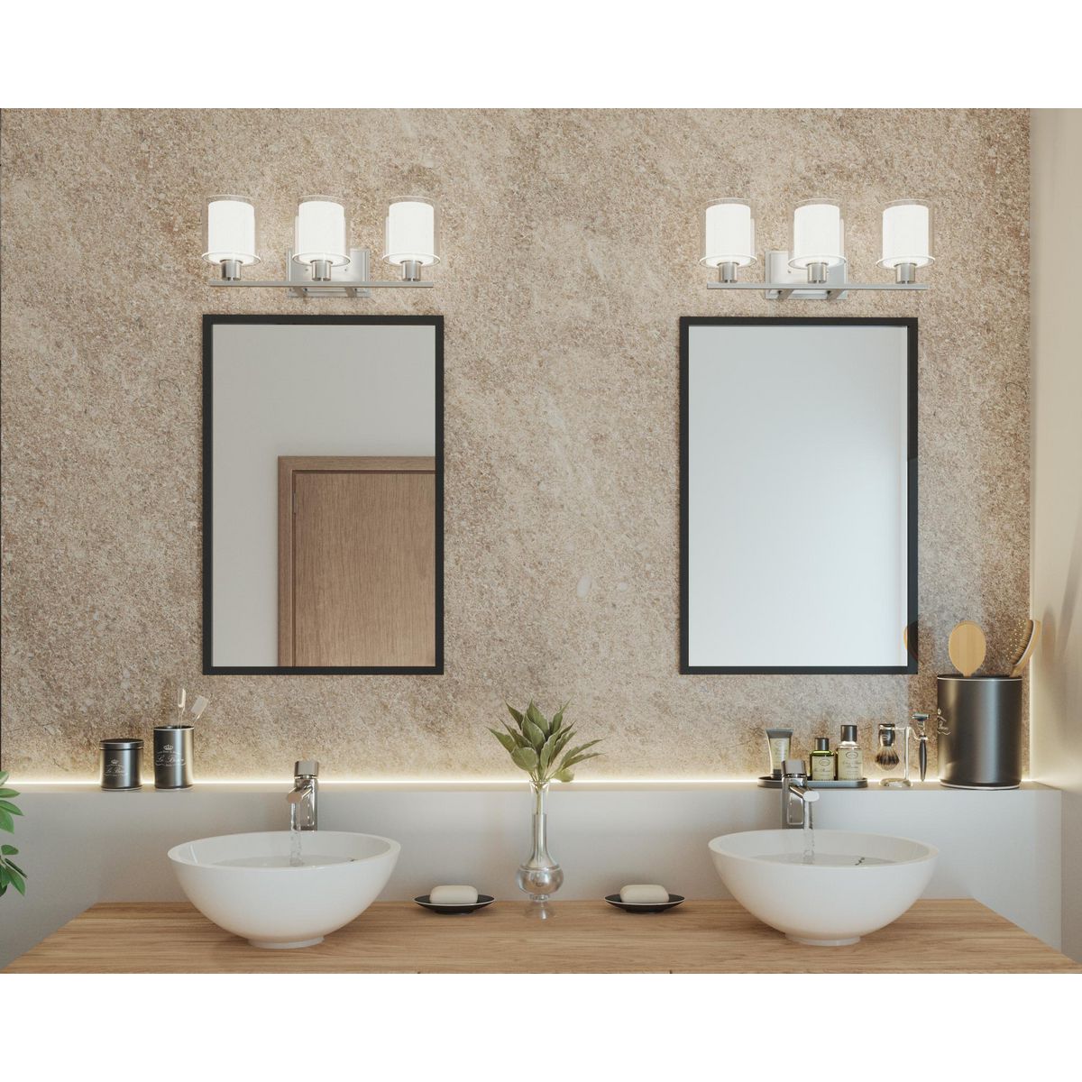 Invite Collection 3-Light Bathroom Vanity Light Fixture - Perfect for Modern Bathrooms & Powder Rooms