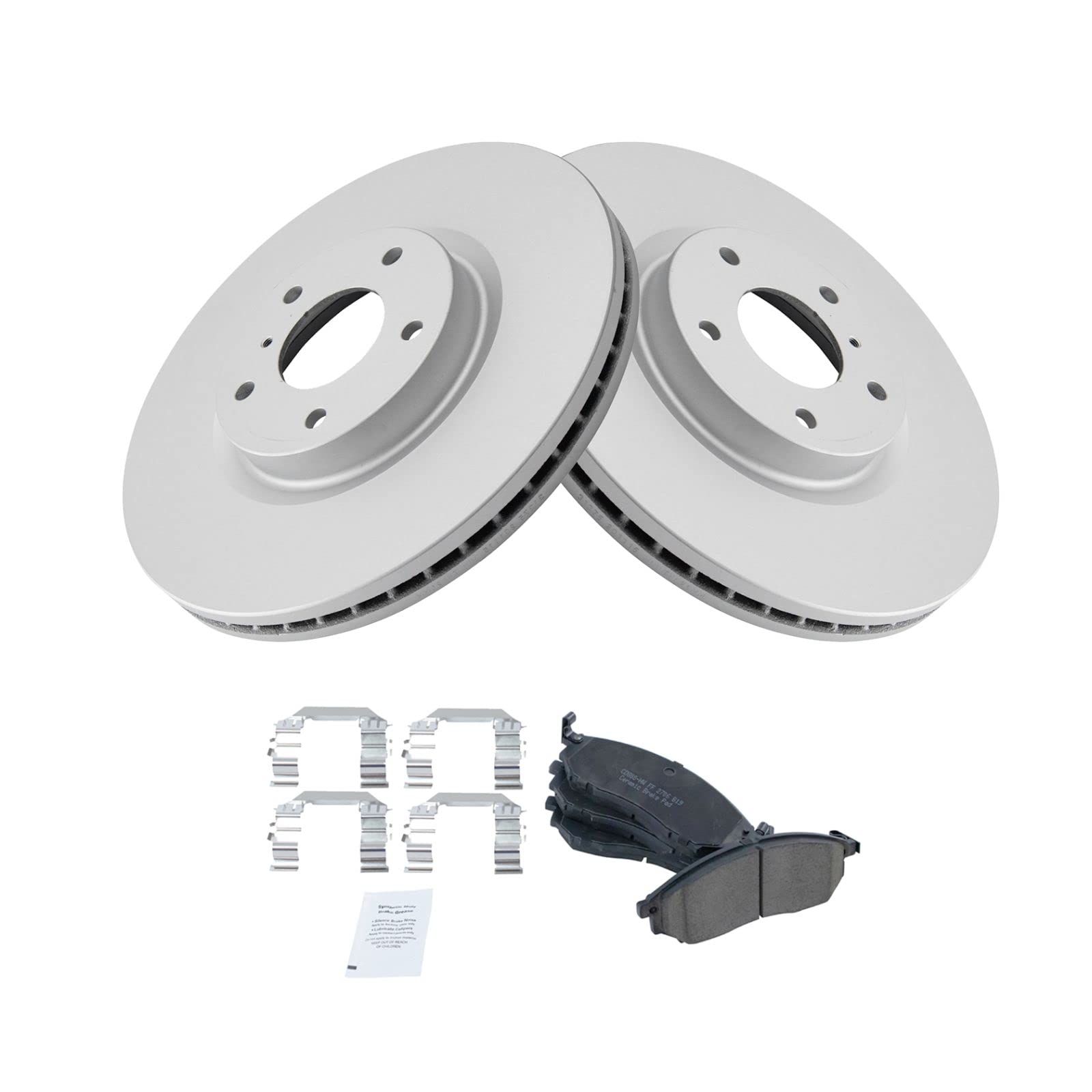 High-Performance Front Ceramic Disc Brake Pads & G-Coated Rotors Kit for Infiniti Nissan - Enhanced Stopping Power, Low Noise & Dust - Perfect for Daily Commuting, City Driving & Performance Upgrades