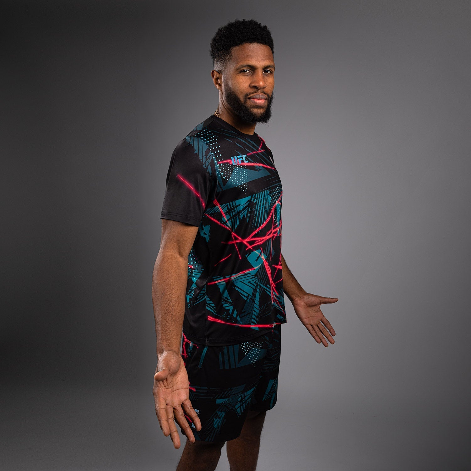 UFC Fusion By Venum Miami Edition Fight Week Men’s Dry Tech T-Shirt - Black | Moisture-Wicking Performance Shirt for MMA Training & Gym Workouts