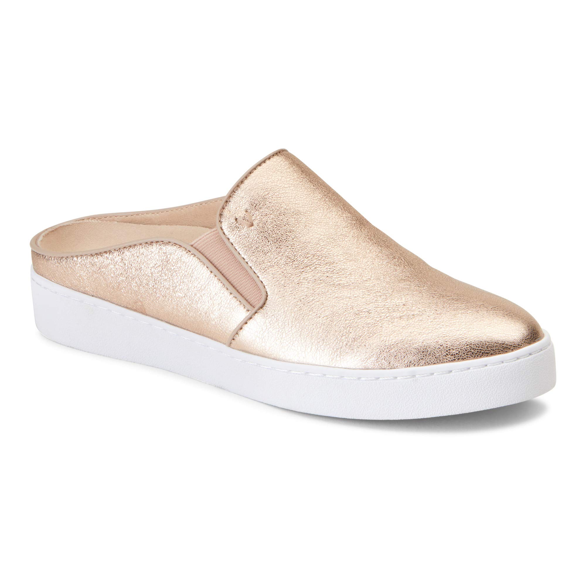 Vionic Women's Dakota Bronze Slip-On Loafers - Comfortable Orthotic Support Shoes for Work, Travel & Everyday Wear