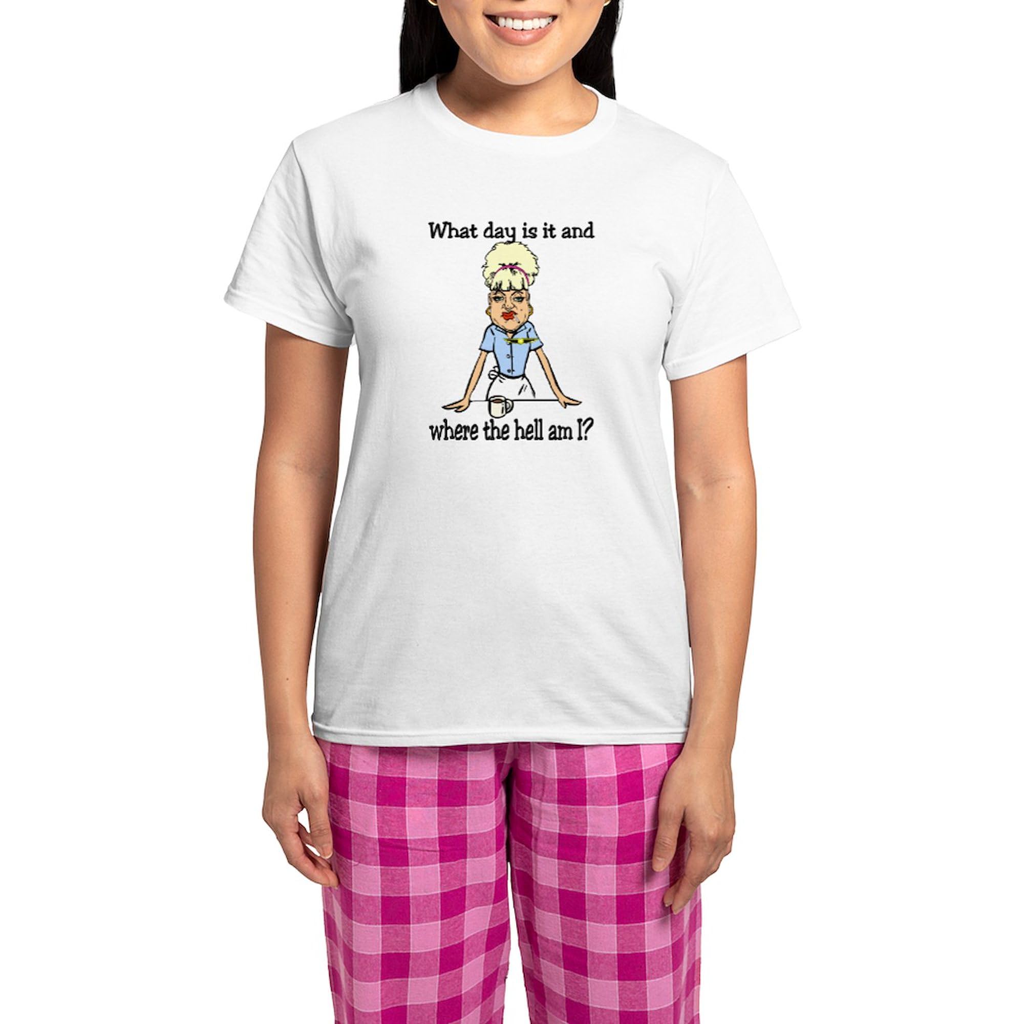 Where The Hell Am I Women's Light Pajama Set - Novelty Cotton Sleepwear for Women | Comfortable PJs for Lounge, Sleep & Relaxation at Home