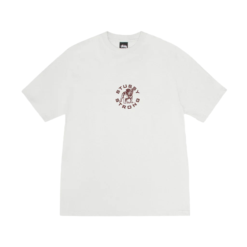 Stussy Strong Mac Pigment Dyed T-Shirt for Men | Vintage Washed Cotton Streetwear Tee | Perfect for Casual Outfits, Street Style & Urban Fashion