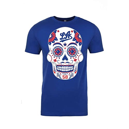 America's Finest Apparel Los Angeles Sugar Skull BB - Men's Graphic T-Shirt | Cool Casual Streetwear for Everyday Wear & Festival Outfits