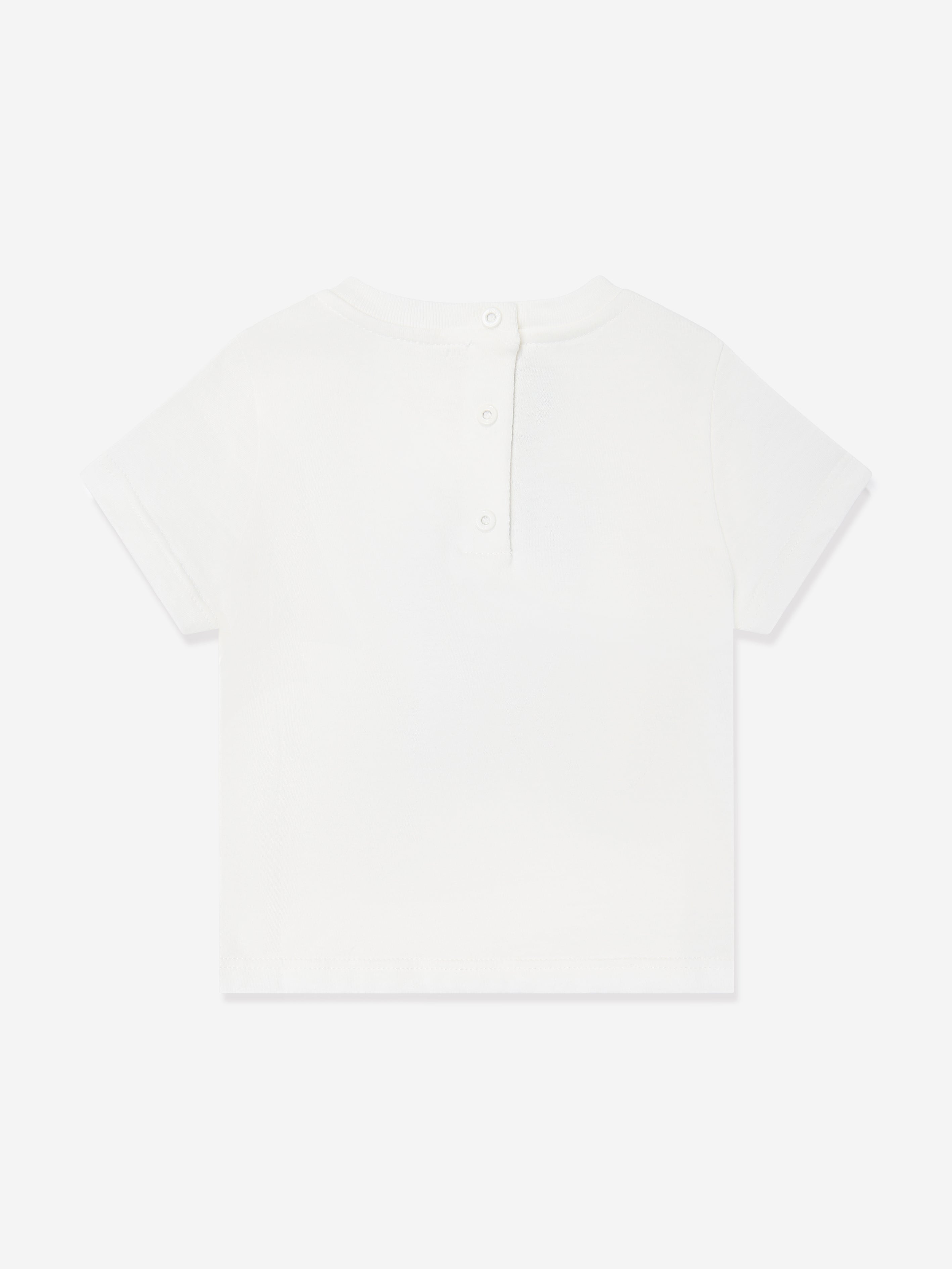 Baby Animal Logo White T-Shirt - Soft Cotton Kids Tee for Playdates & Family Outings