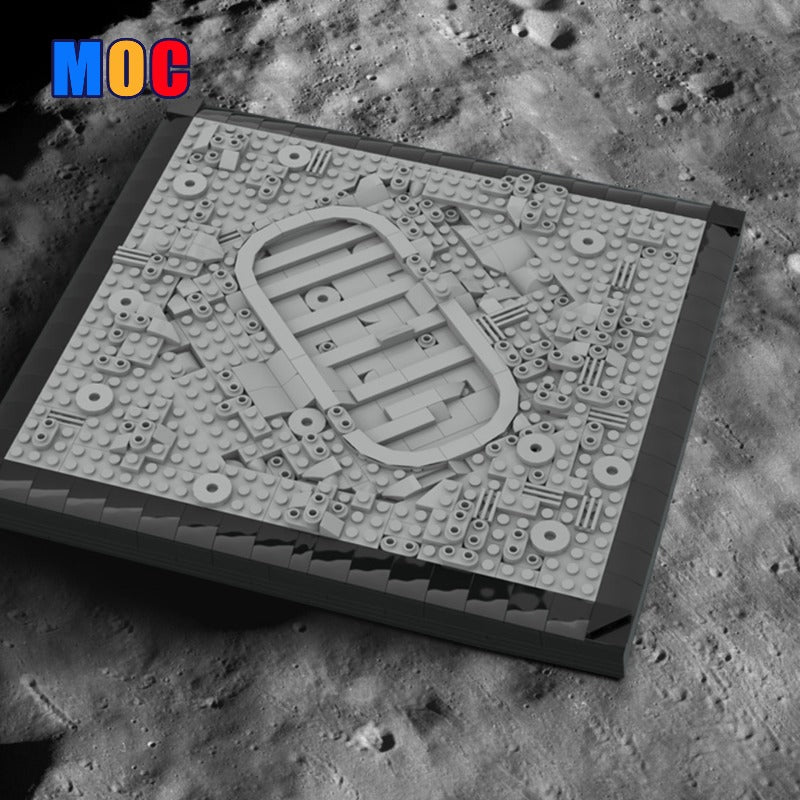 665 PCS MOC 134134 Footprint on The Moon Building Blocks Set - Gobricks Version - Creative Space Exploration Toy for Kids & Adults - Perfect for STEM Learning & Collectors Display